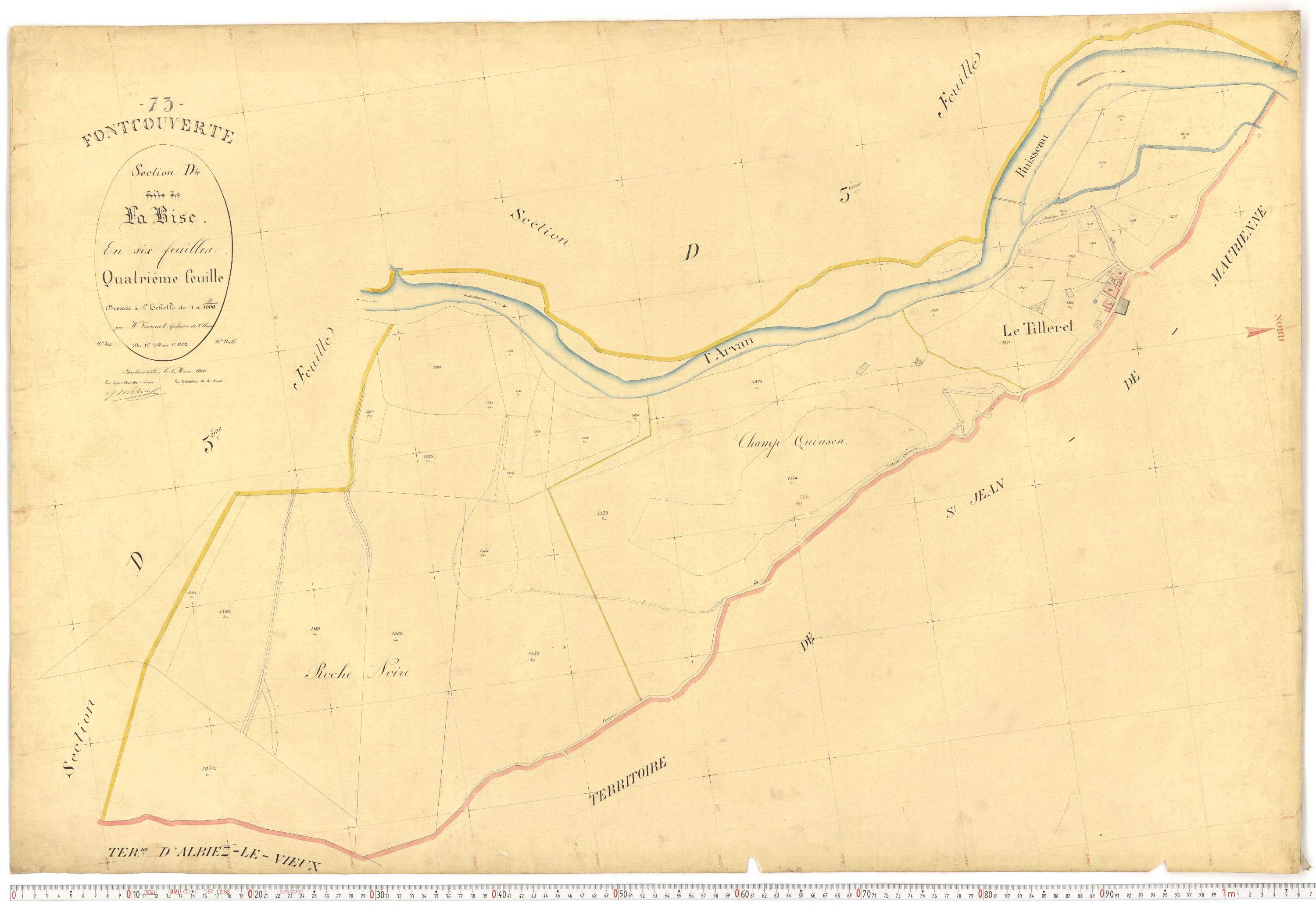 Fontcouverte-la-Toussuire - Plans cadastraux du premier cadastre français.