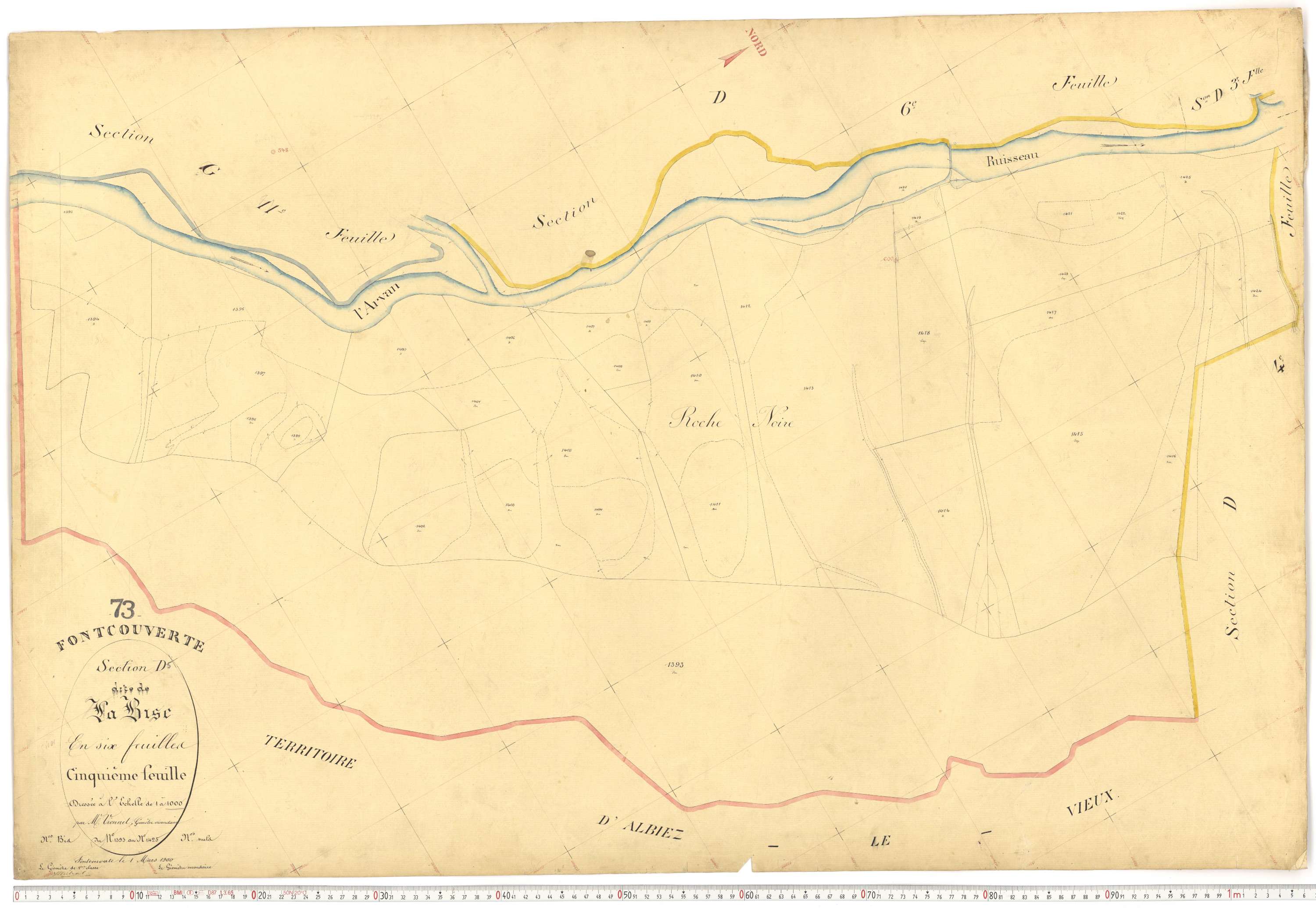 Fontcouverte-la-Toussuire - Plans cadastraux du premier cadastre français.