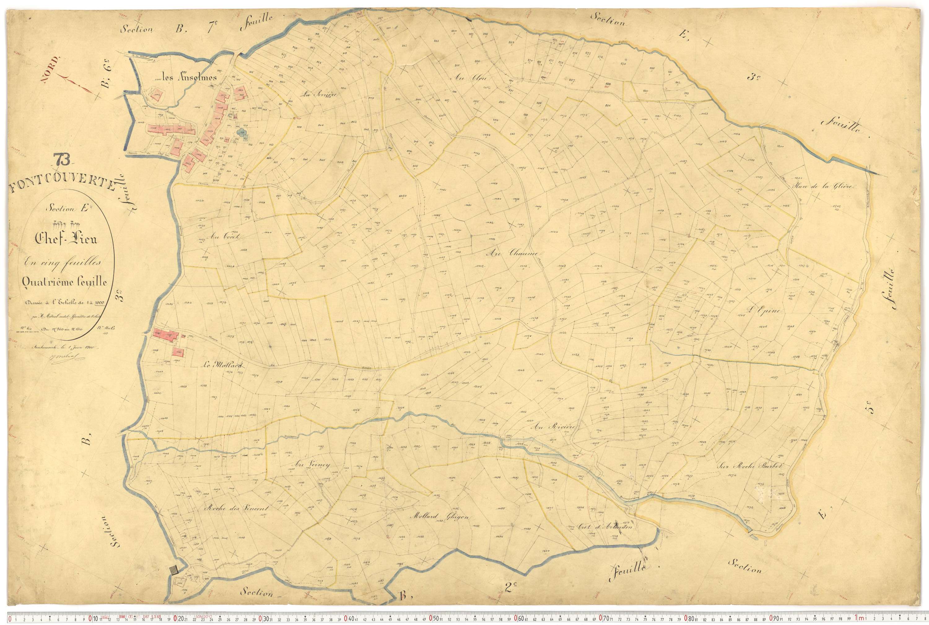 Fontcouverte-la-Toussuire - Plans cadastraux du premier cadastre français.