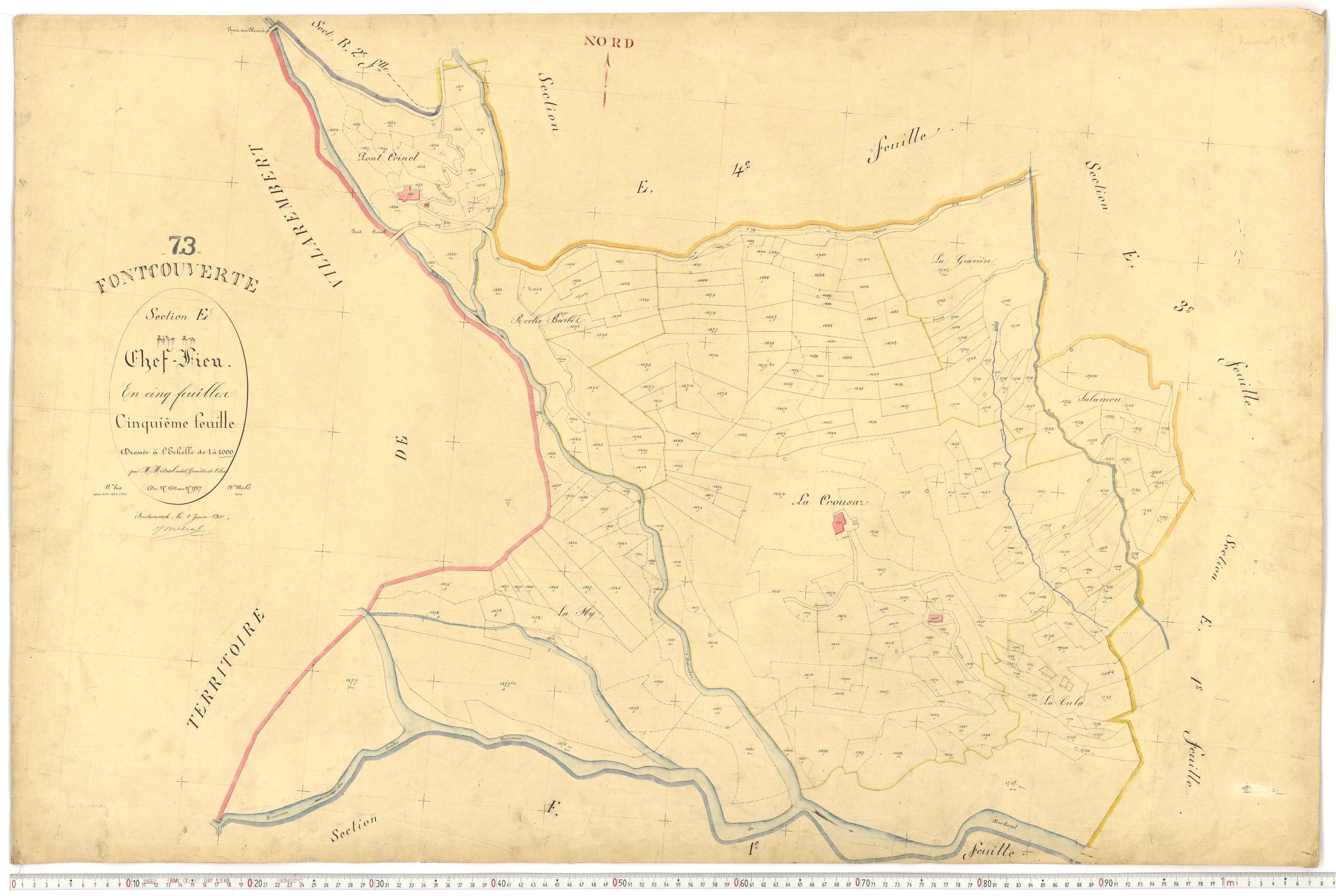 Fontcouverte-la-Toussuire - Plans cadastraux du premier cadastre français.