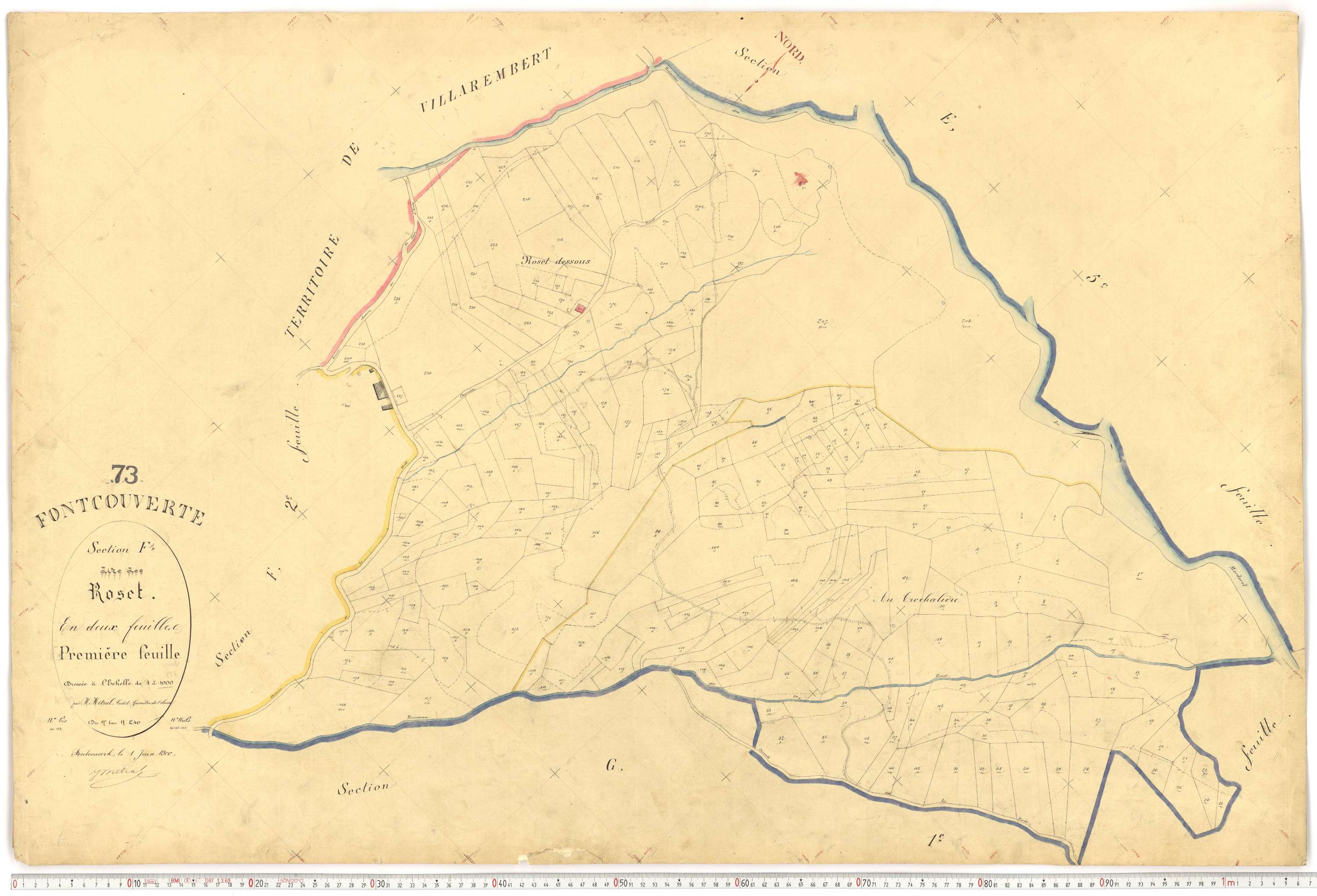 Fontcouverte-la-Toussuire - Plans cadastraux du premier cadastre français.