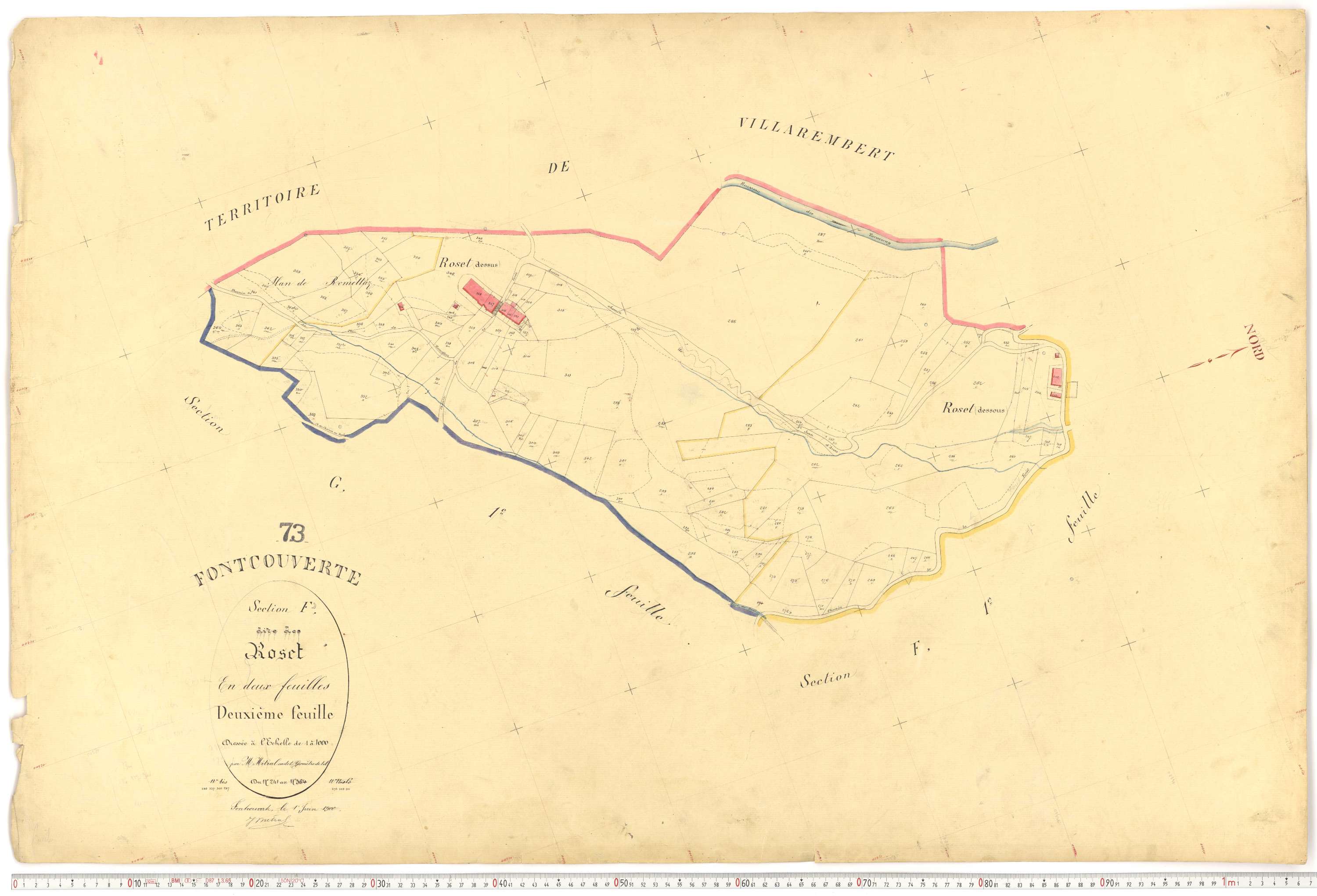 Fontcouverte-la-Toussuire - Plans cadastraux du premier cadastre français.