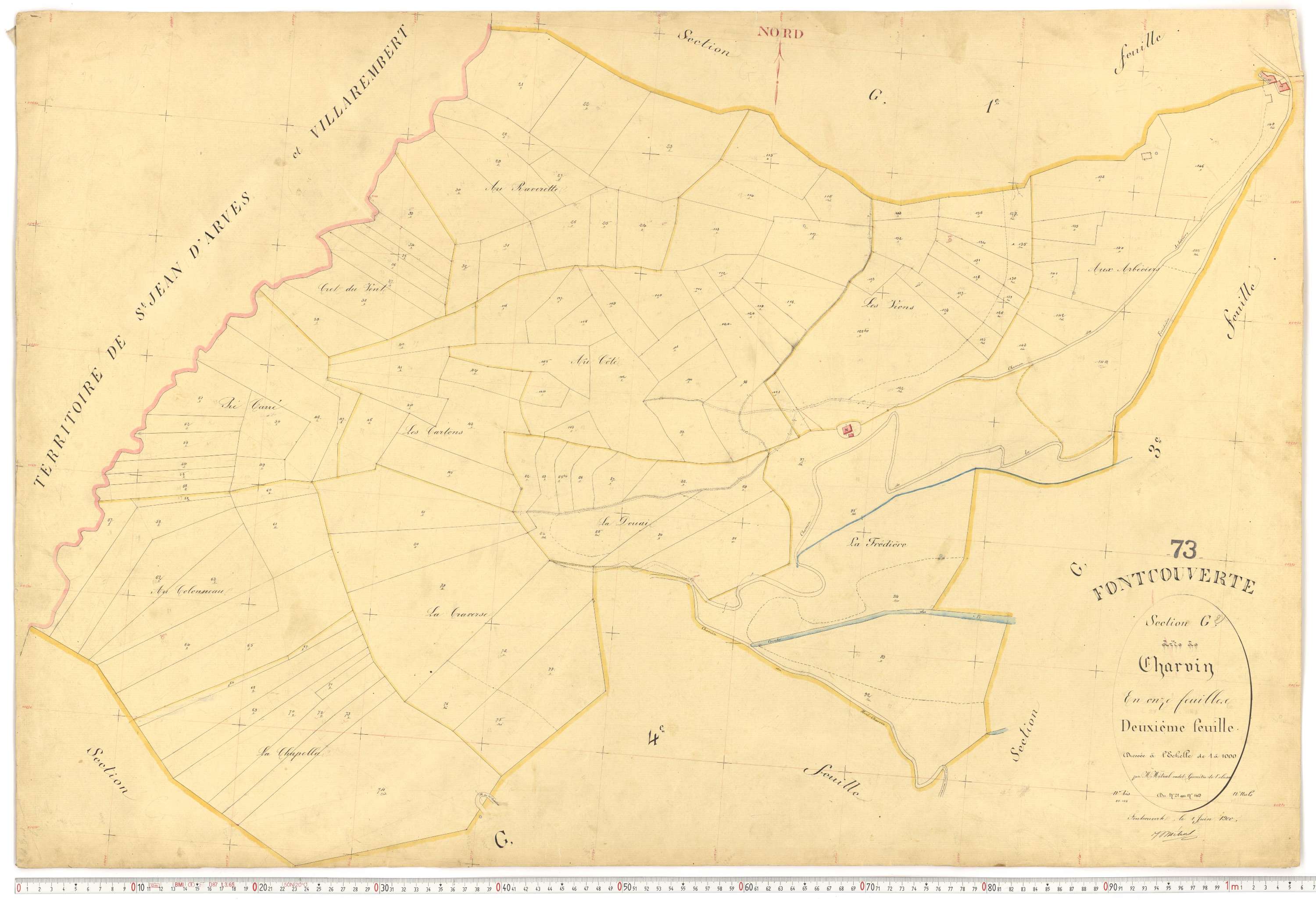 Fontcouverte-la-Toussuire - Plans cadastraux du premier cadastre français.