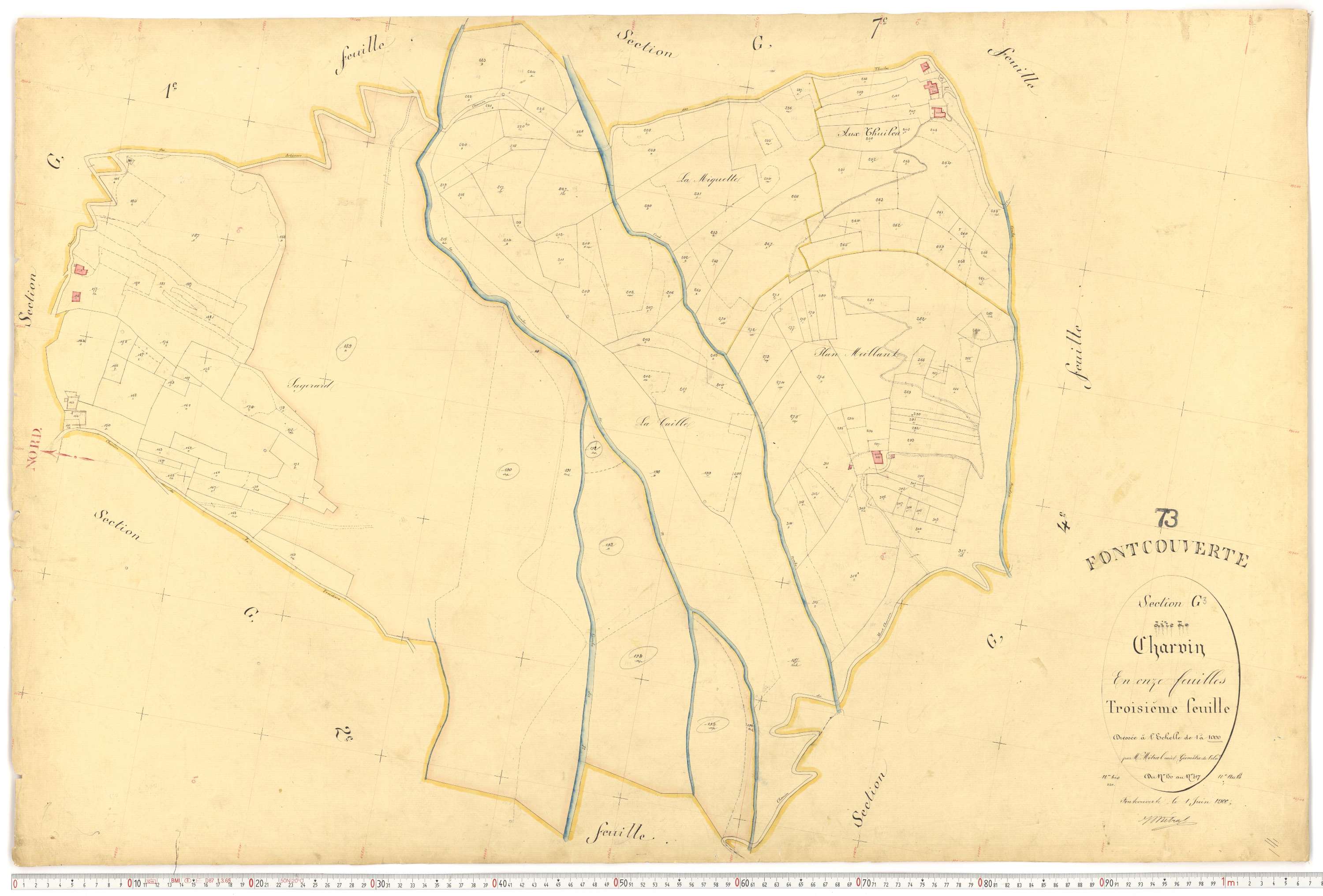 Fontcouverte-la-Toussuire - Plans cadastraux du premier cadastre français.