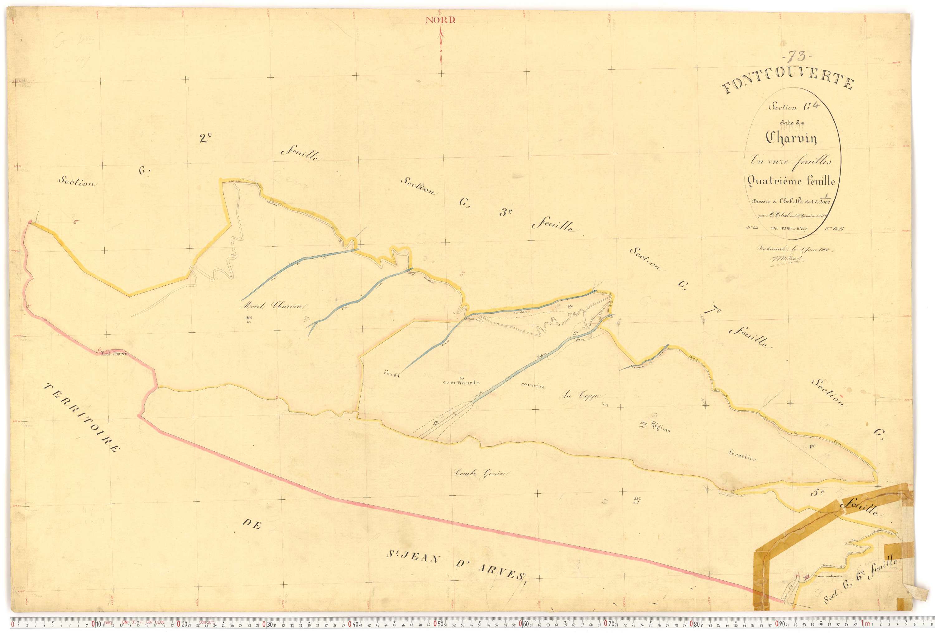 Fontcouverte-la-Toussuire - Plans cadastraux du premier cadastre français.