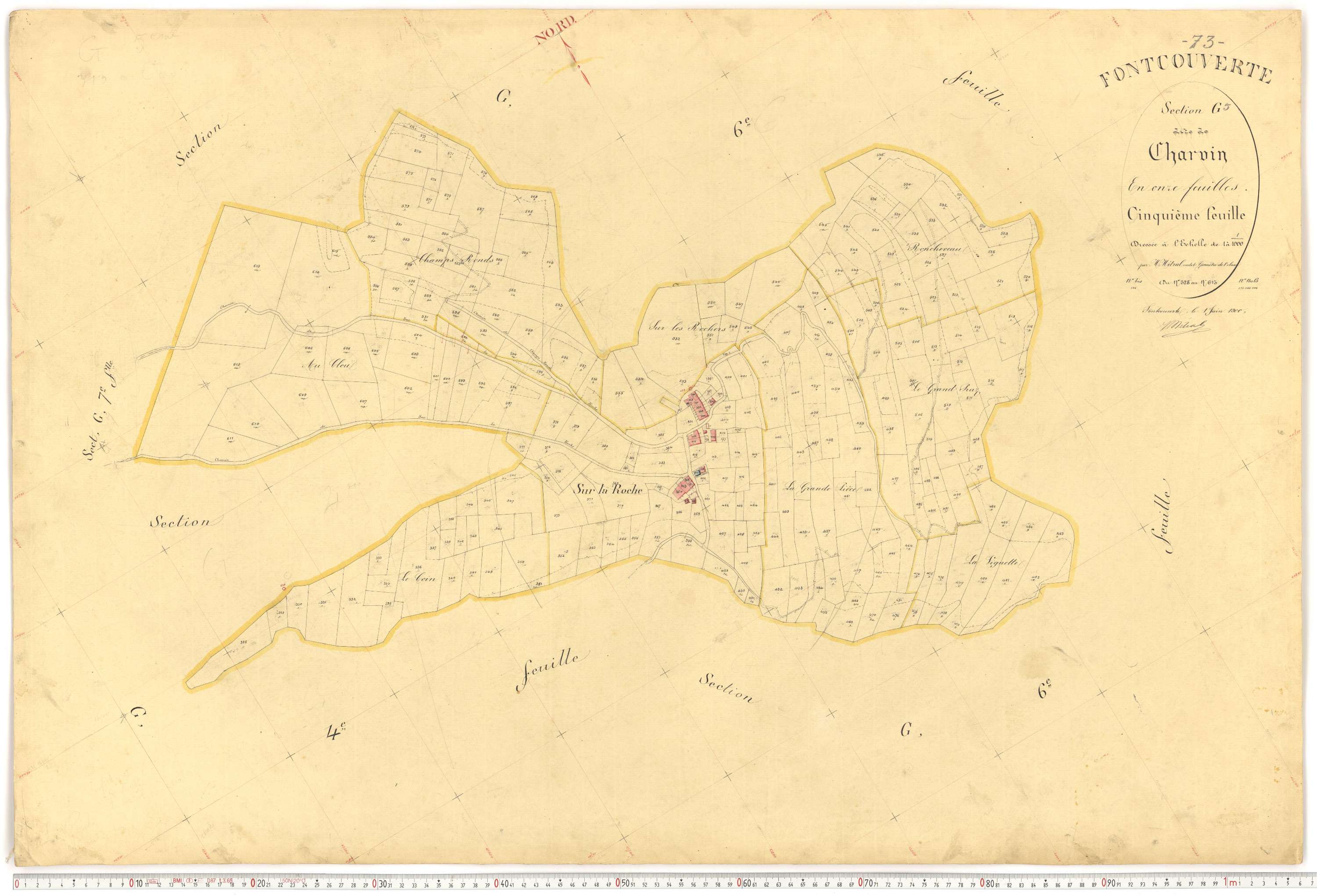 Fontcouverte-la-Toussuire - Plans cadastraux du premier cadastre français.