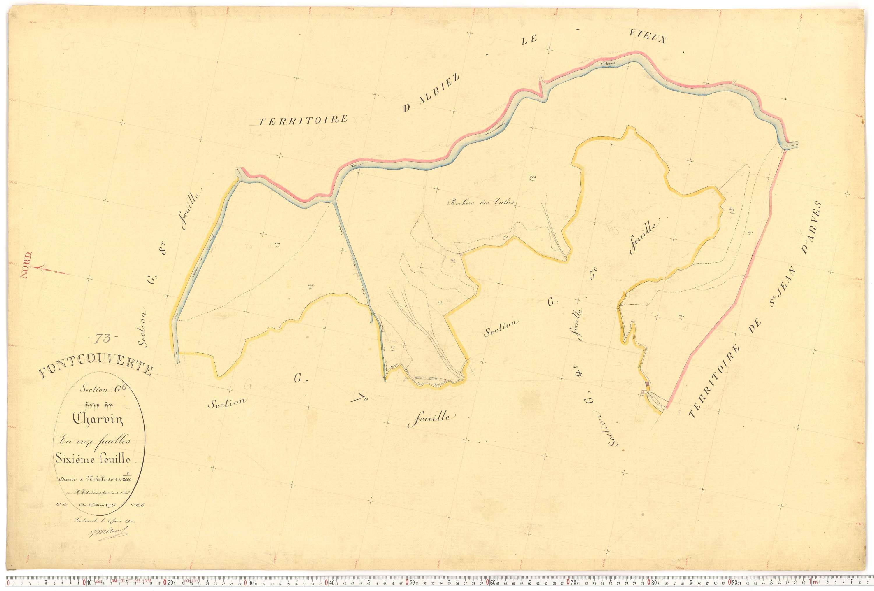 Fontcouverte-la-Toussuire - Plans cadastraux du premier cadastre français.