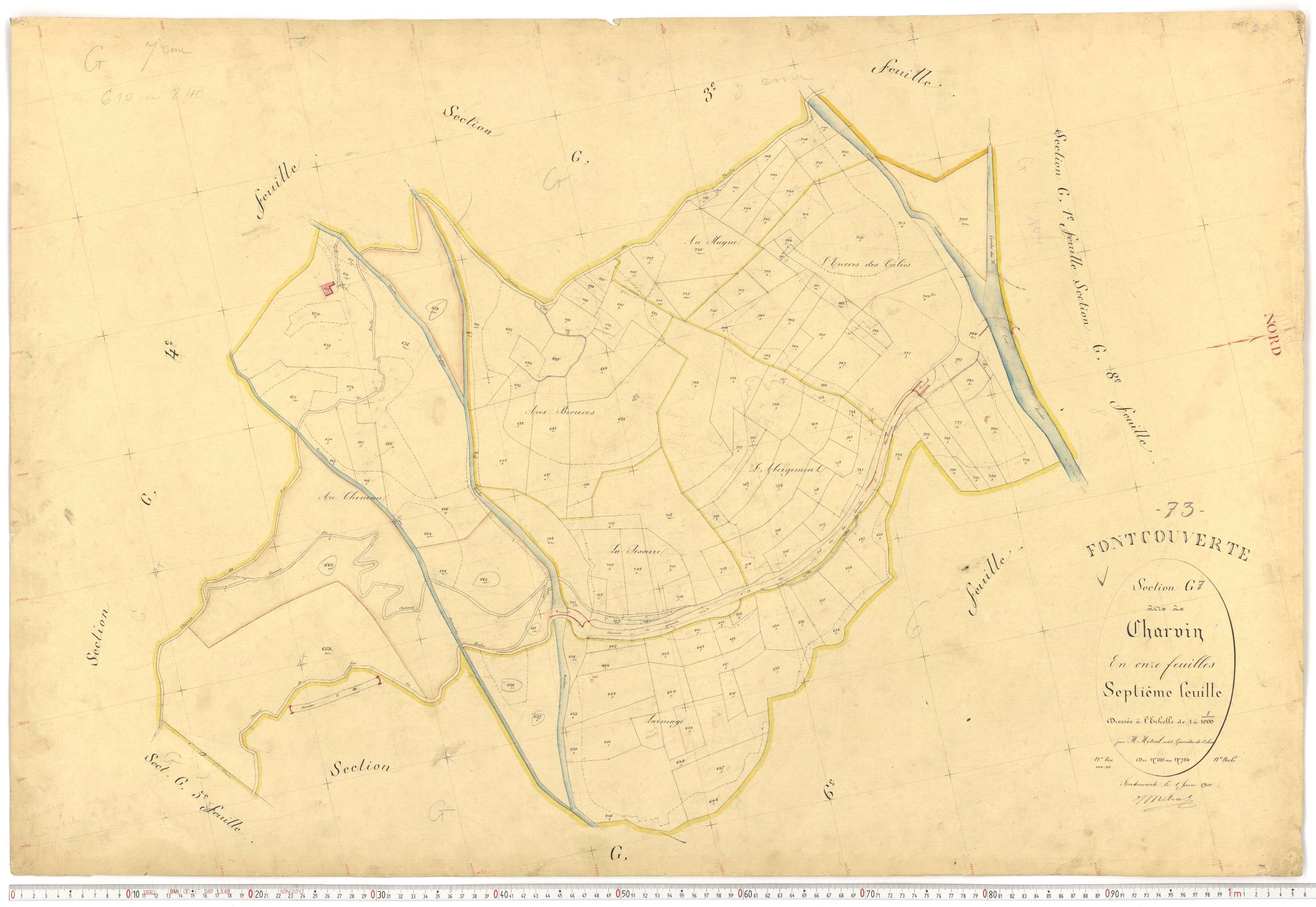 Fontcouverte-la-Toussuire - Plans cadastraux du premier cadastre français.