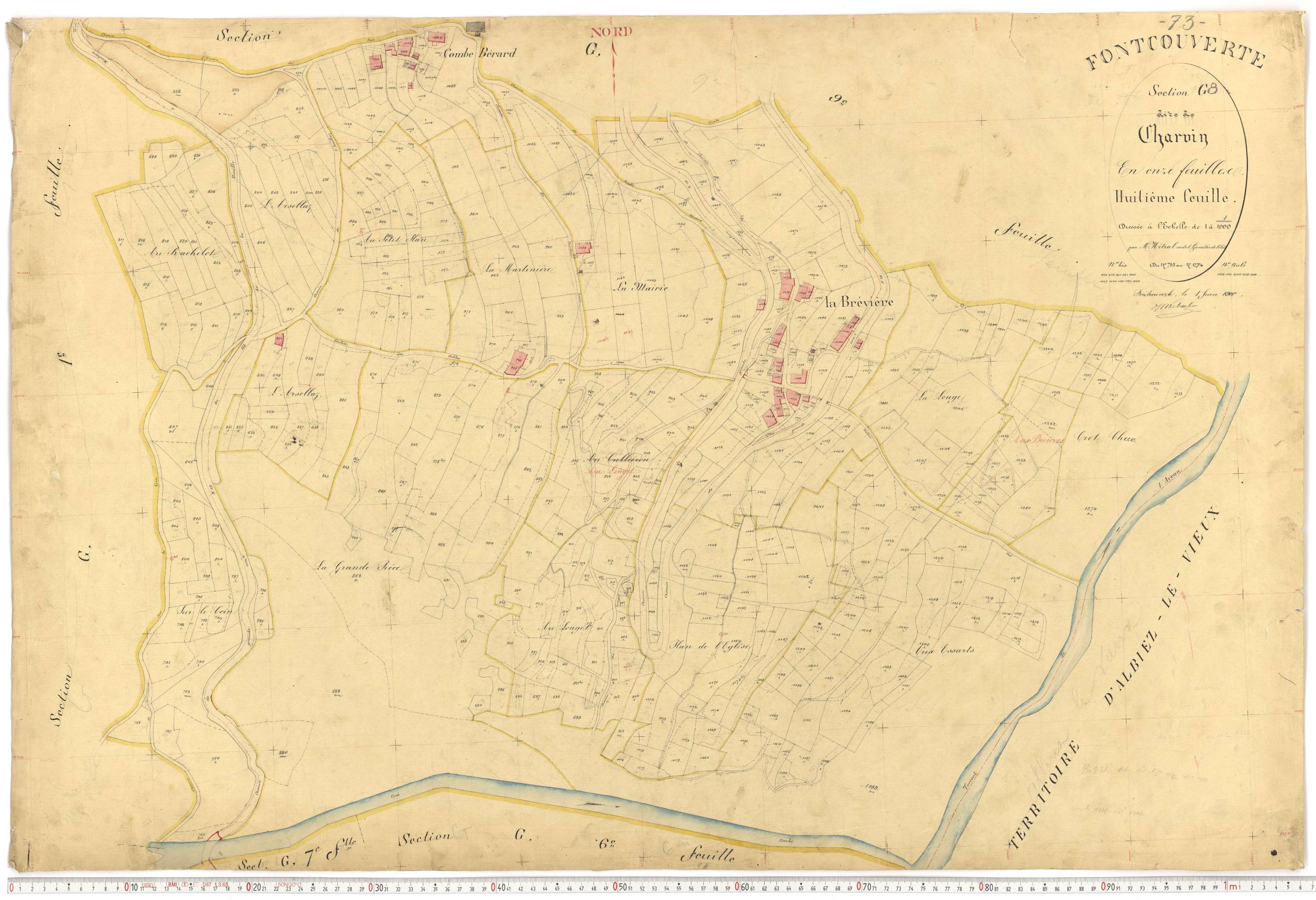 Fontcouverte-la-Toussuire - Plans cadastraux du premier cadastre français.