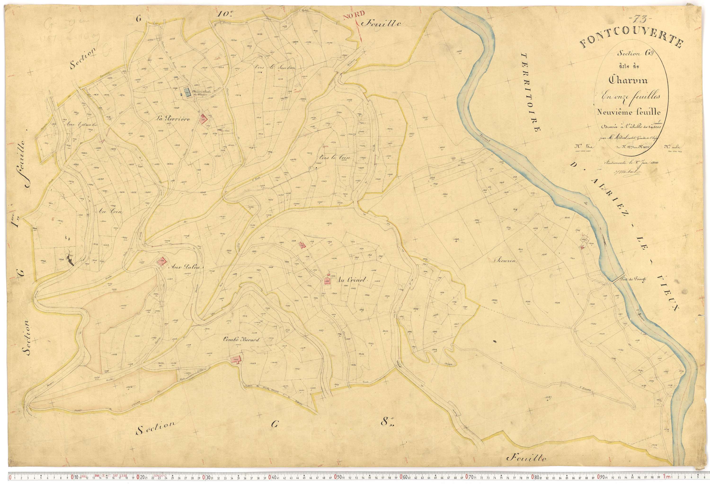 Fontcouverte-la-Toussuire - Plans cadastraux du premier cadastre français.