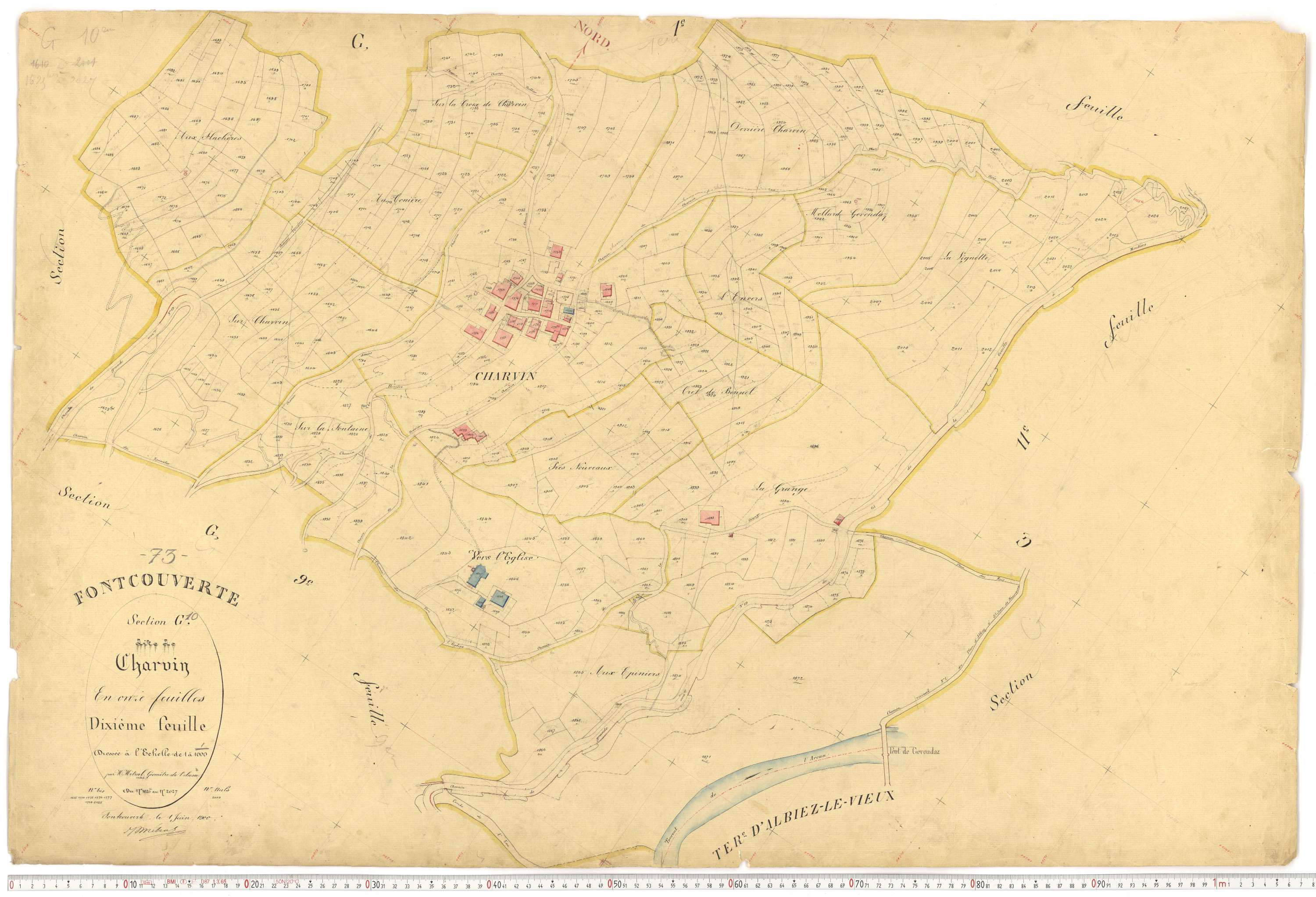 Fontcouverte-la-Toussuire - Plans cadastraux du premier cadastre français.