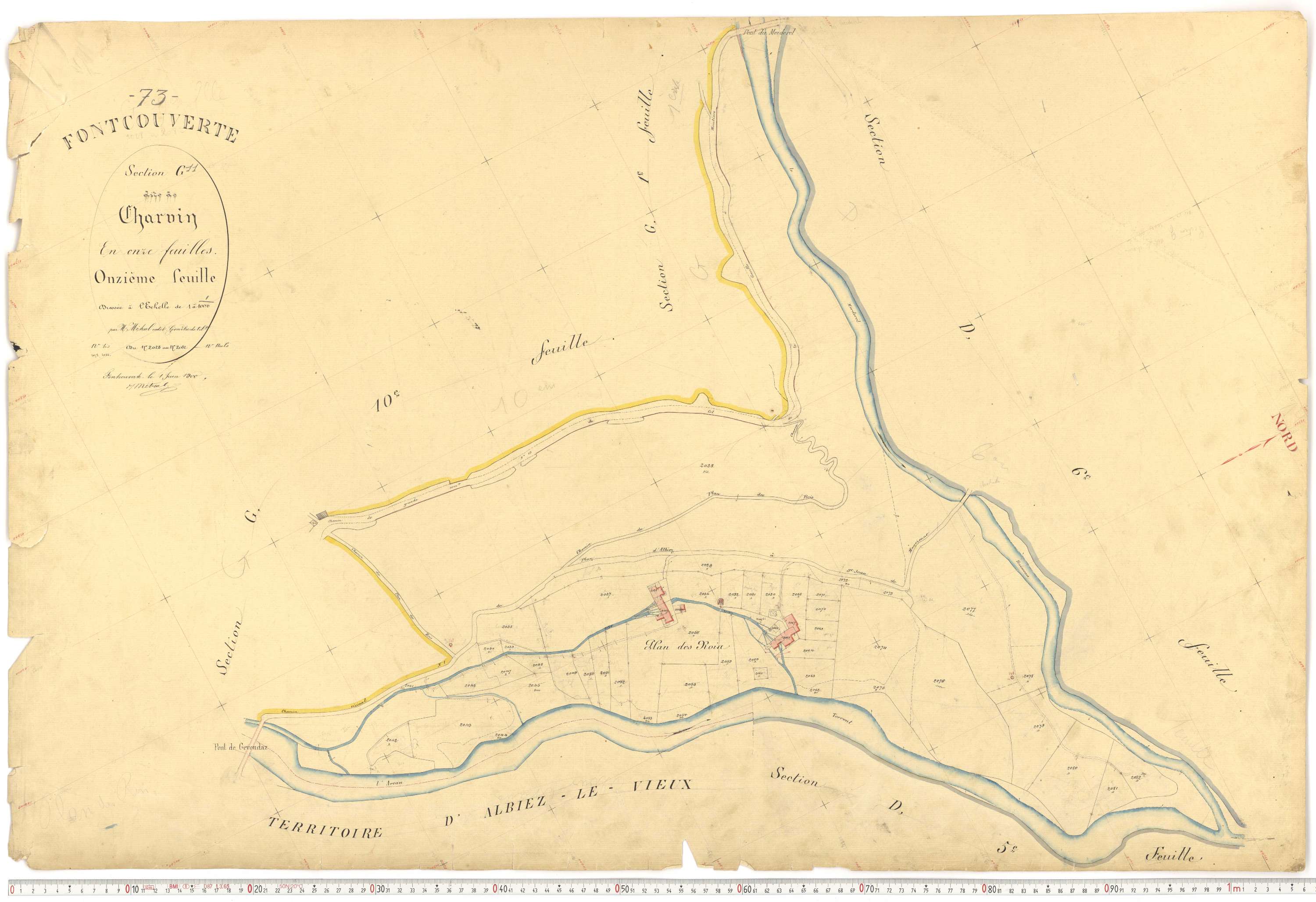 Fontcouverte-la-Toussuire - Plans cadastraux du premier cadastre français.