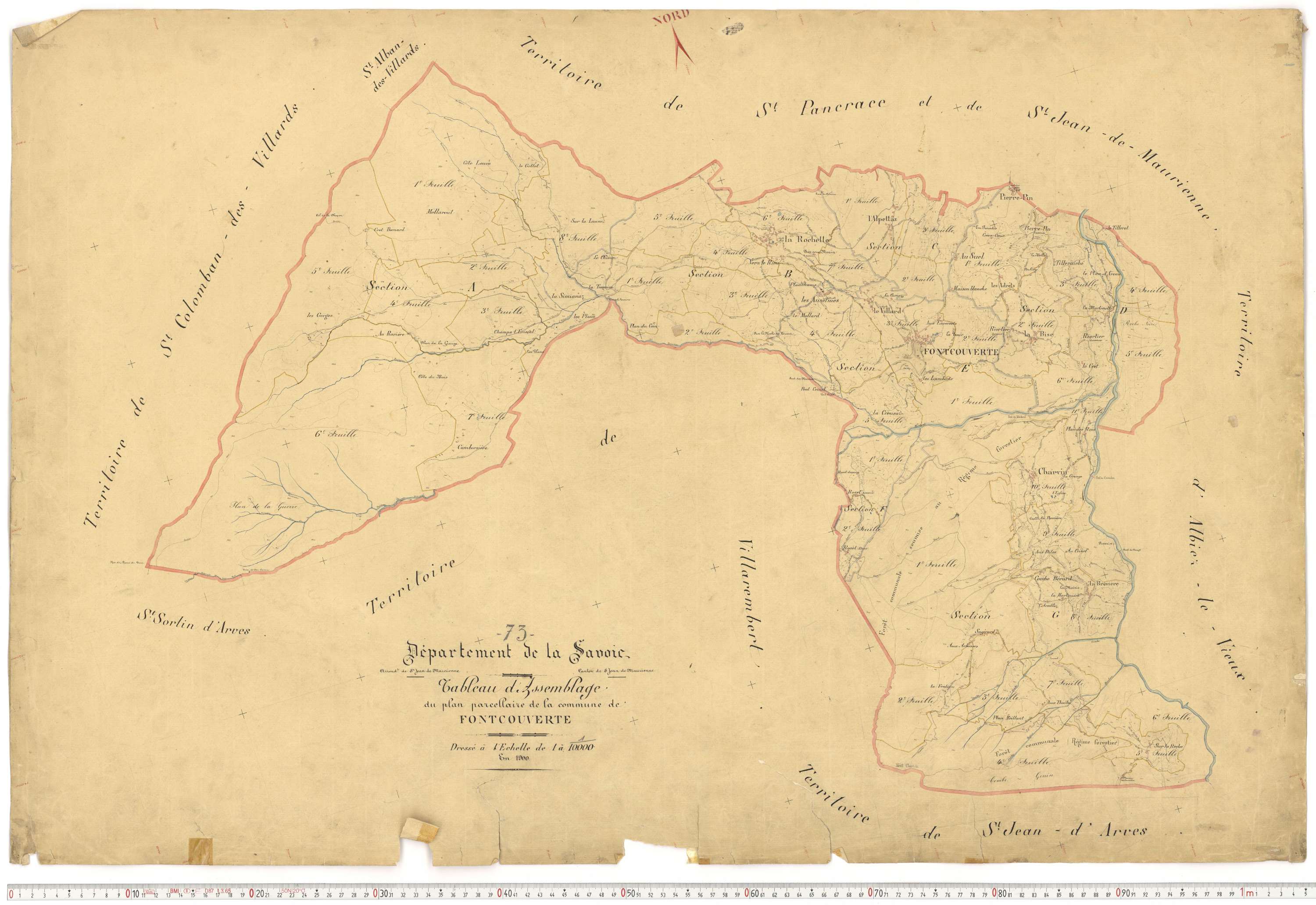 Fontcouverte-la-Toussuire - Plans cadastraux du premier cadastre français.
