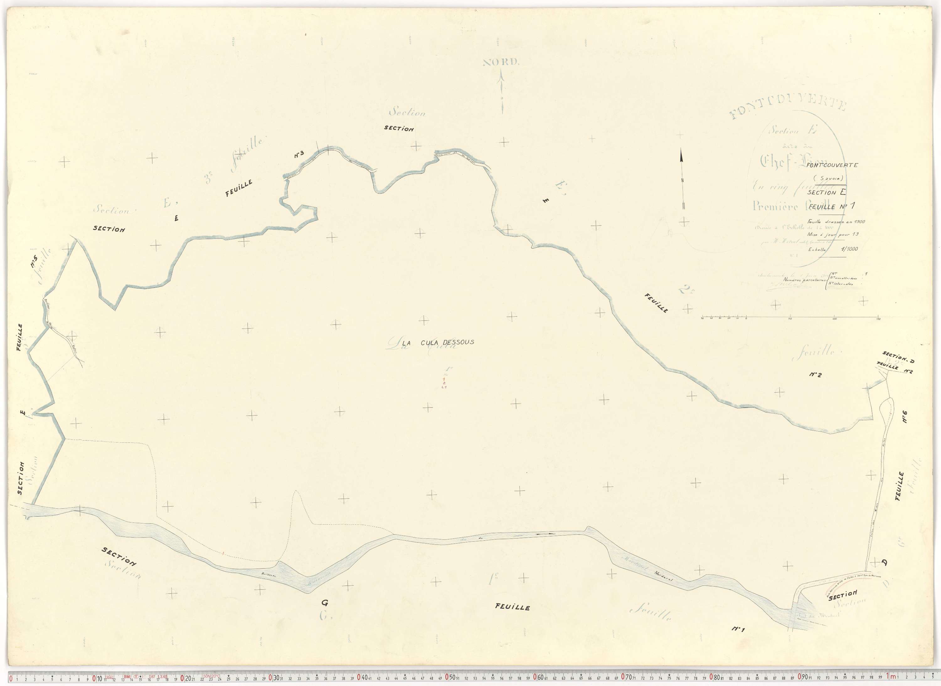 Fontcouverte-la-Toussuire - Plans cadastraux du cadastre rénové.