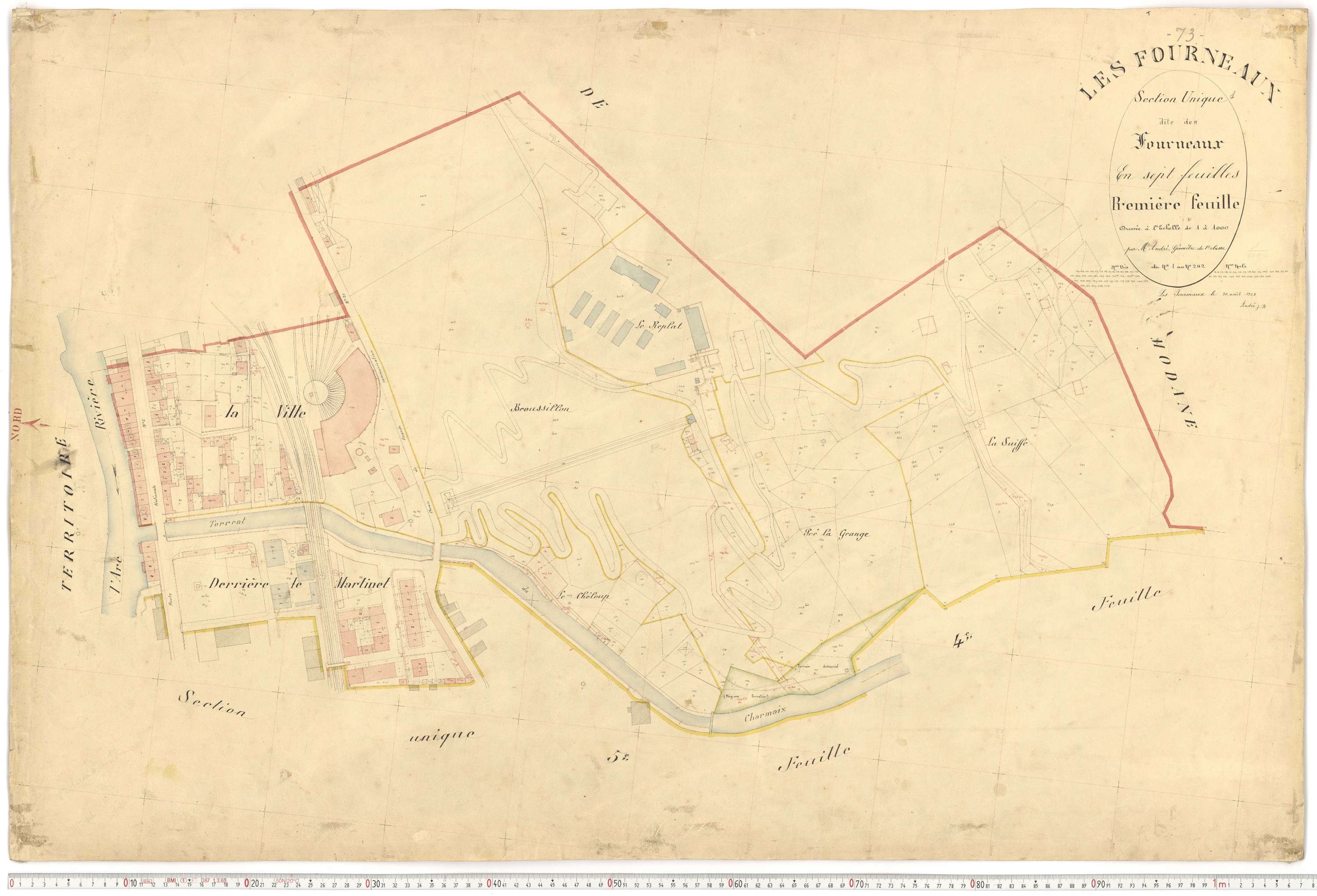 Fourneaux - Plans cadastraux du premier cadastre français.