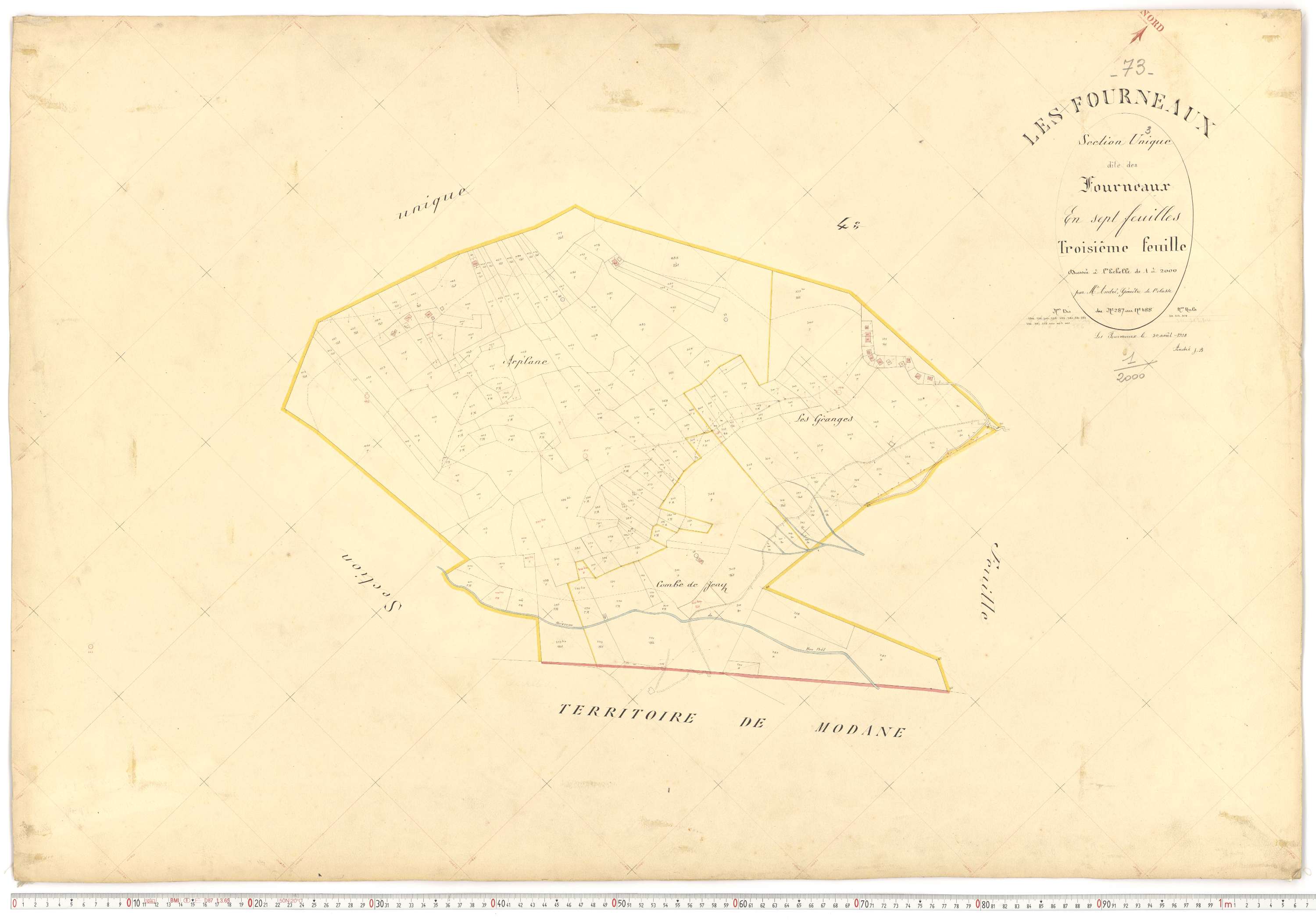 Fourneaux - Plans cadastraux du premier cadastre français.