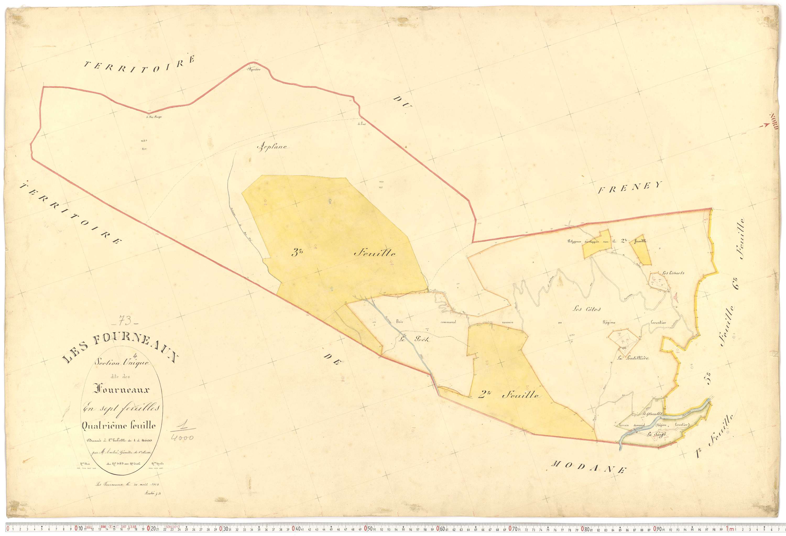 Fourneaux - Plans cadastraux du premier cadastre français.