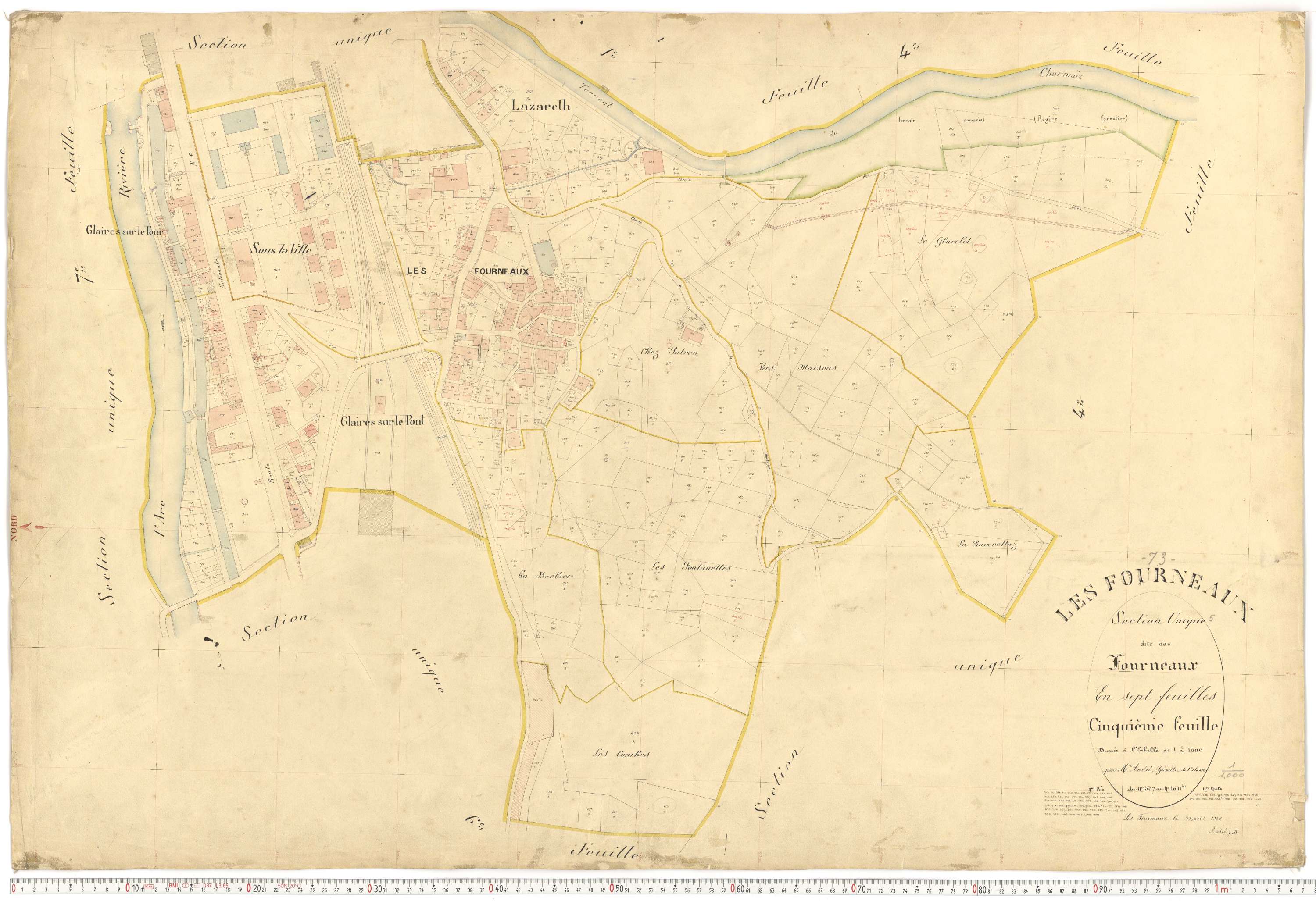 Fourneaux - Plans cadastraux du premier cadastre français.