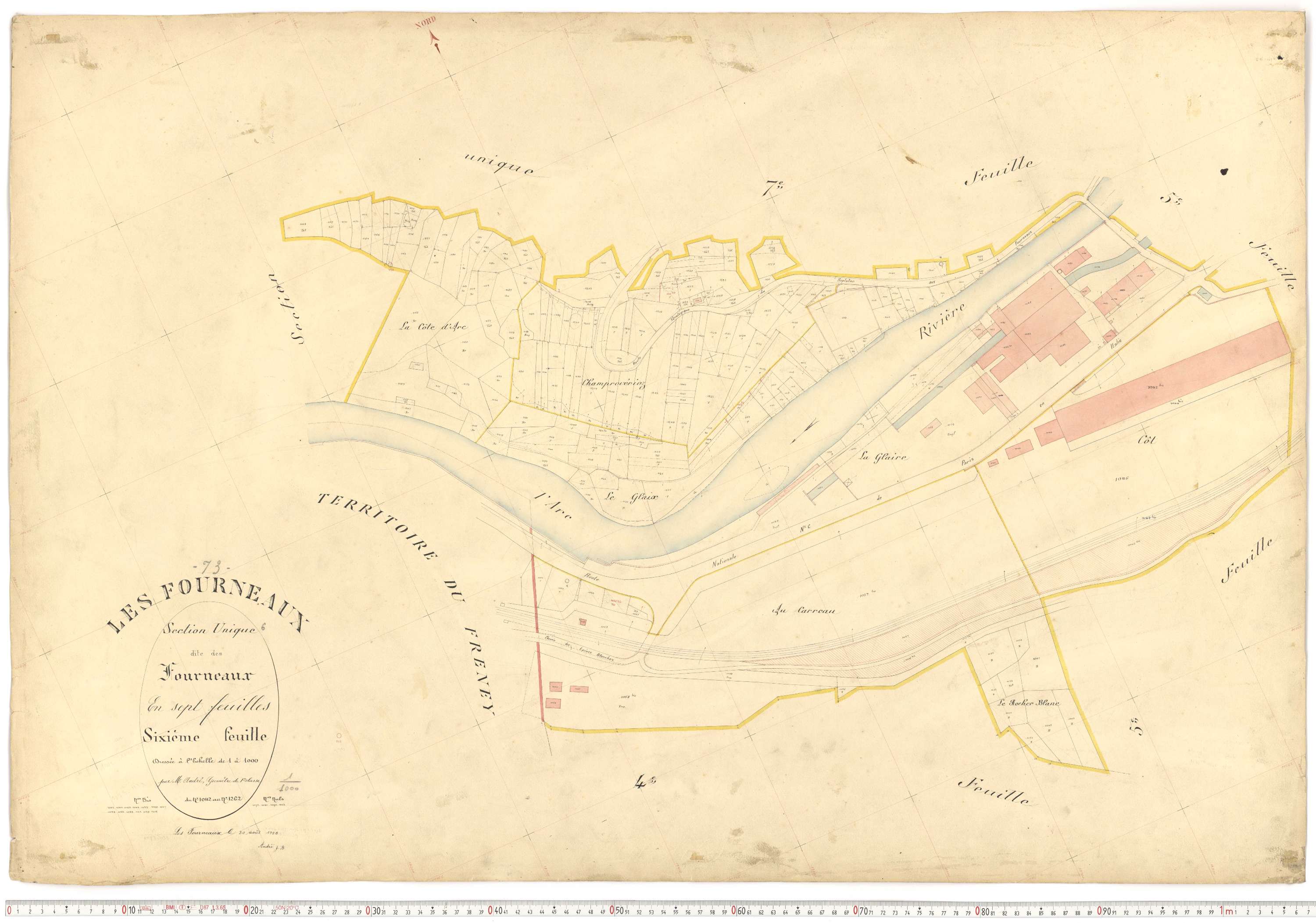 Fourneaux - Plans cadastraux du premier cadastre français.