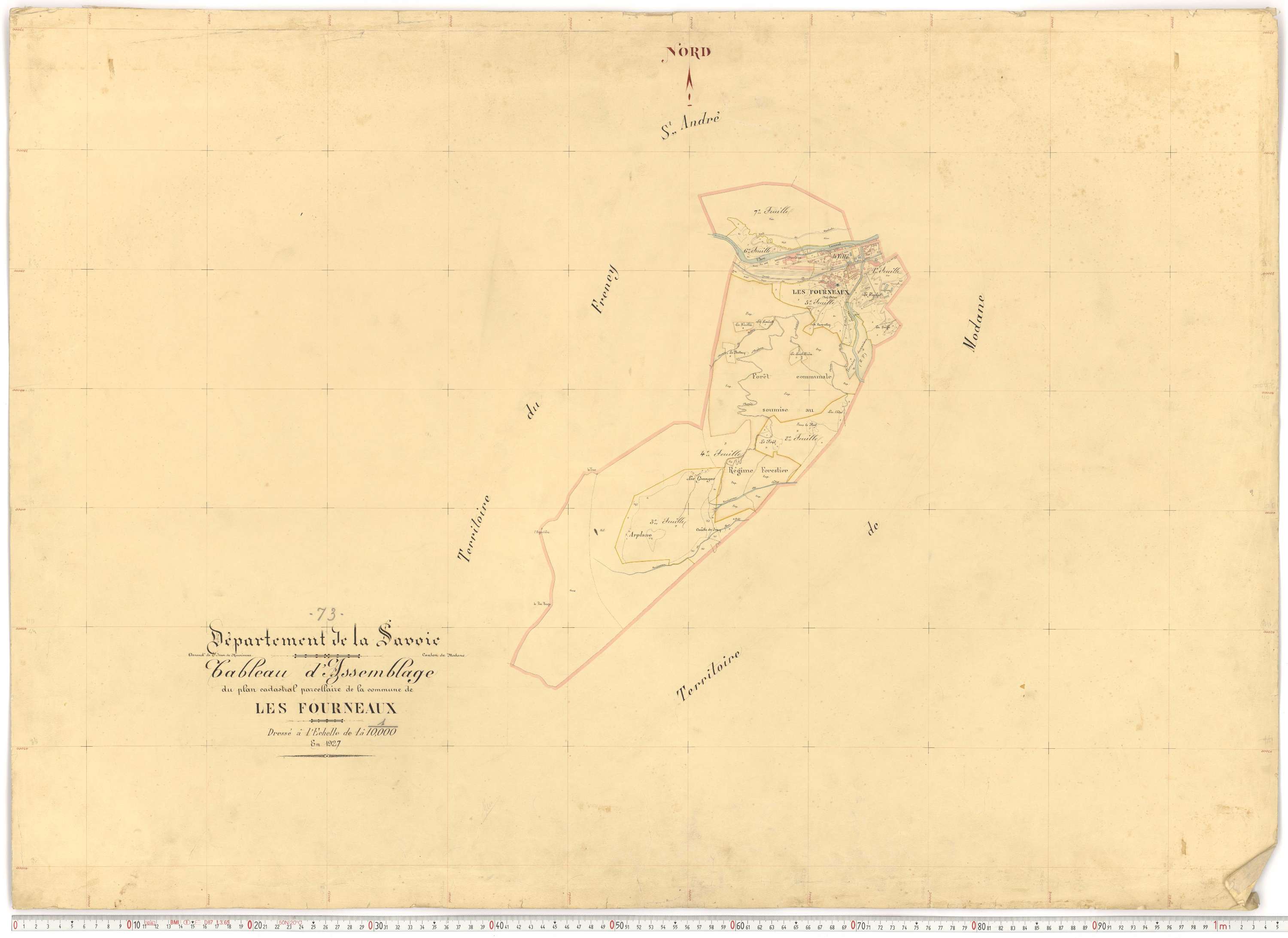 Fourneaux - Plans cadastraux du premier cadastre français.