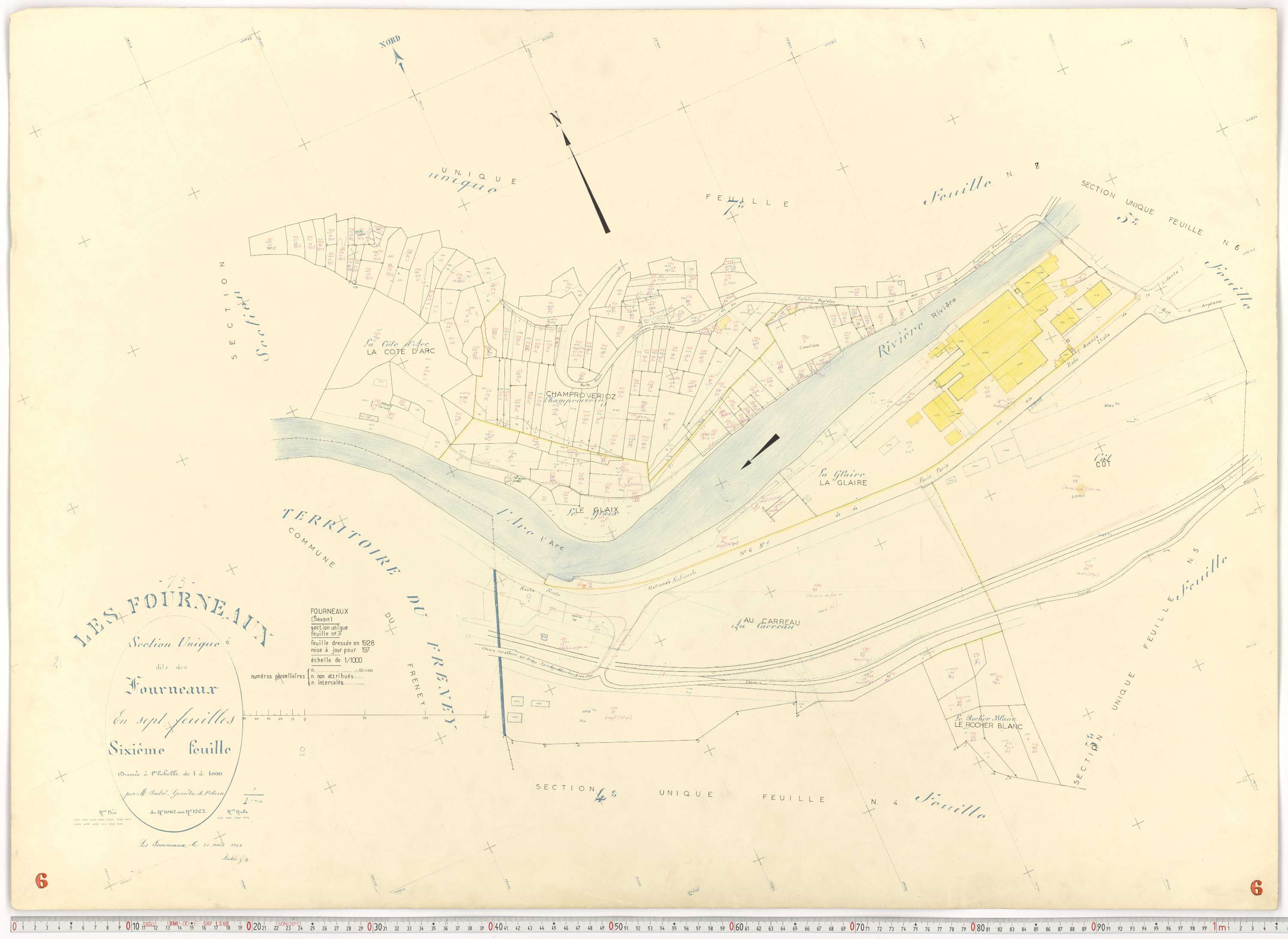 Fourneaux - Plans cadastraux du cadastre rénové.