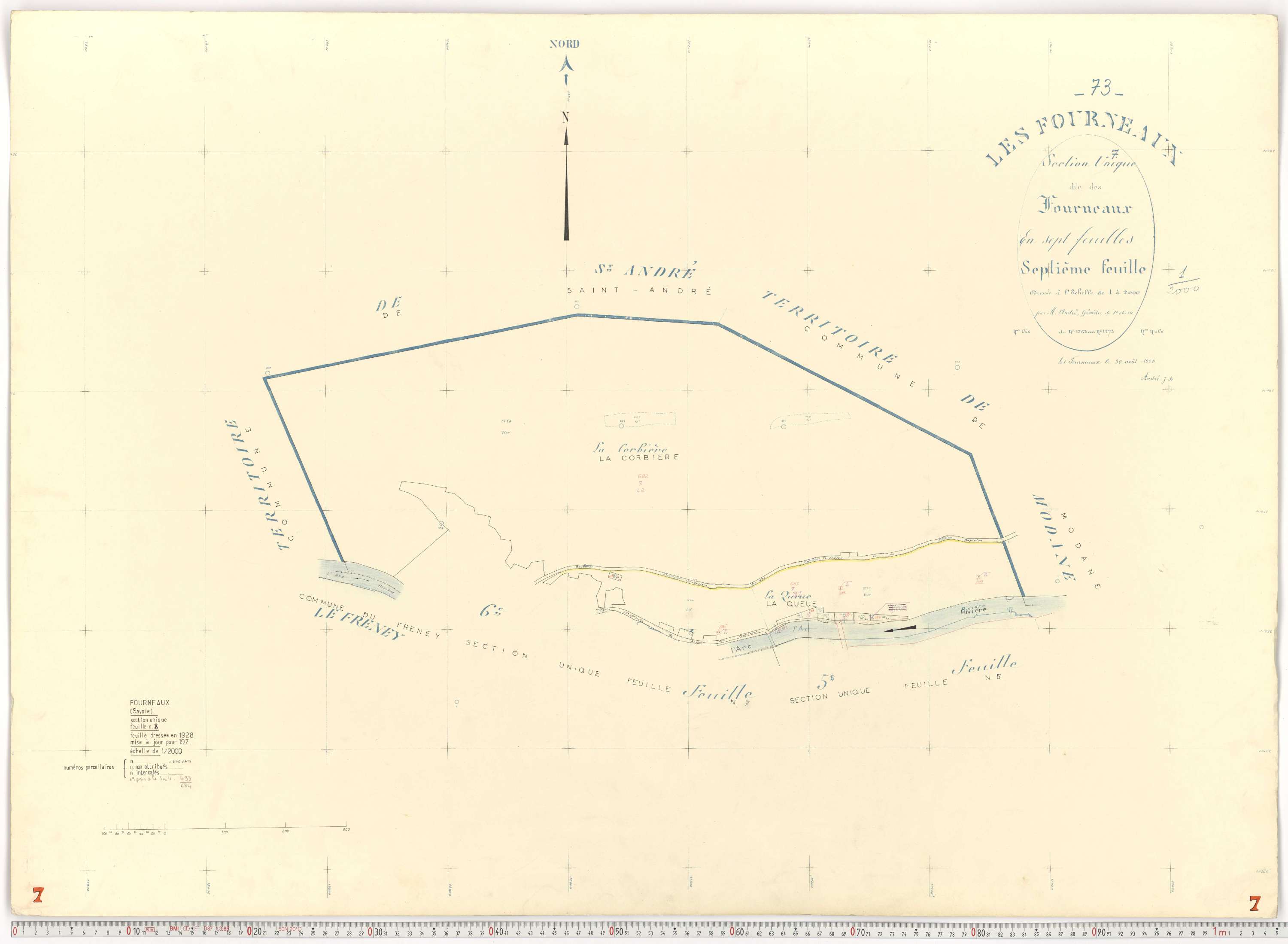 Fourneaux - Plans cadastraux du cadastre rénové.