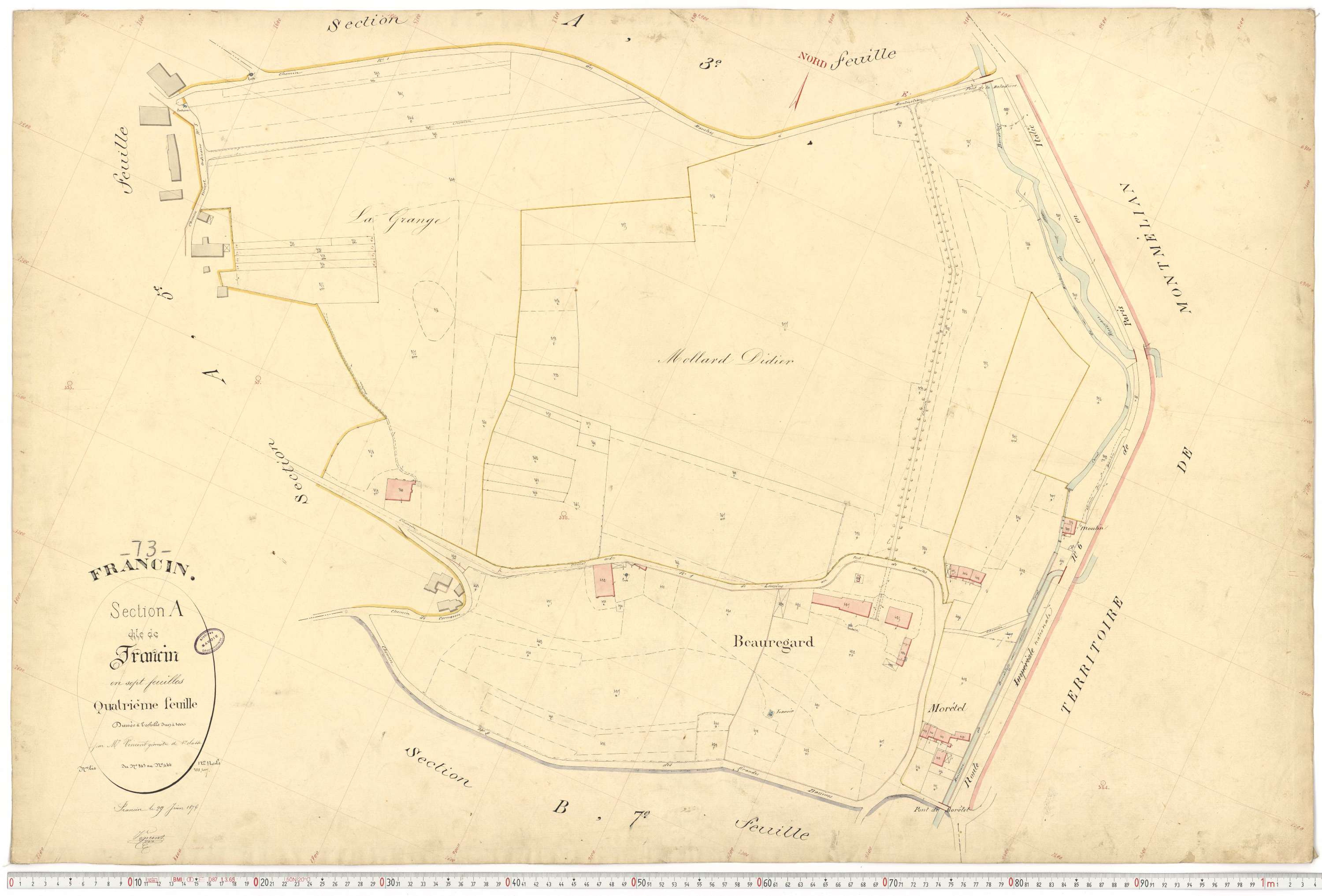 Francin - Cadastre français (1876).