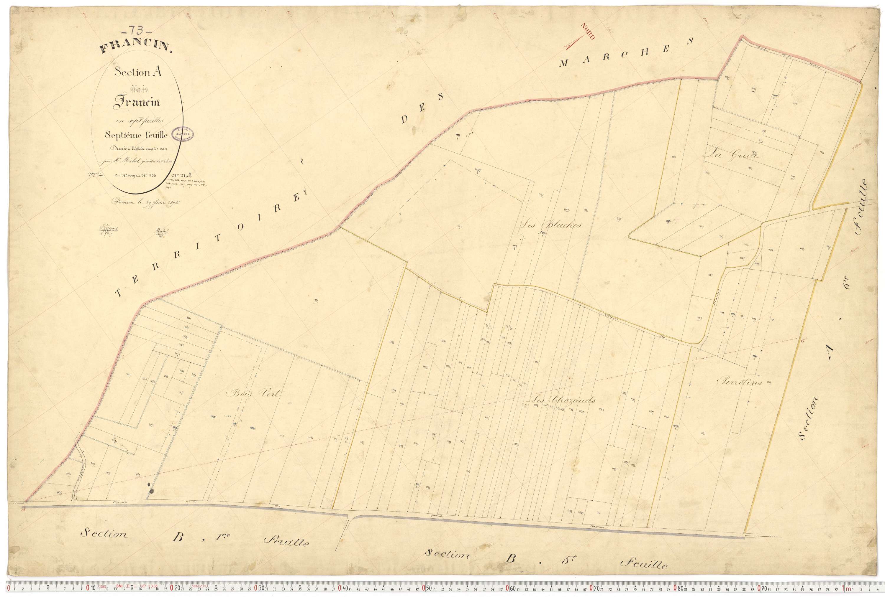 Francin - Cadastre français (1876).