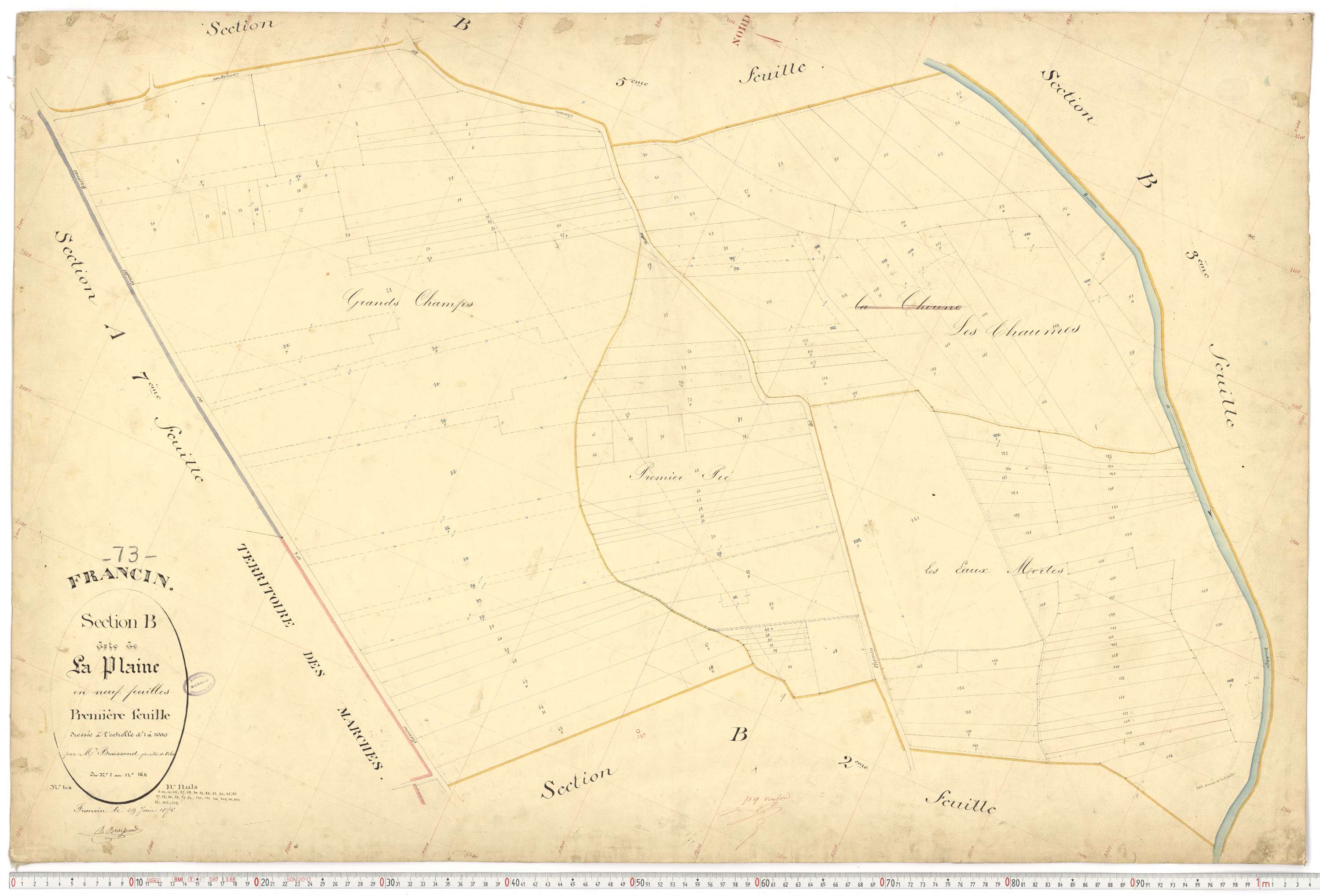 Francin - Cadastre français (1876).