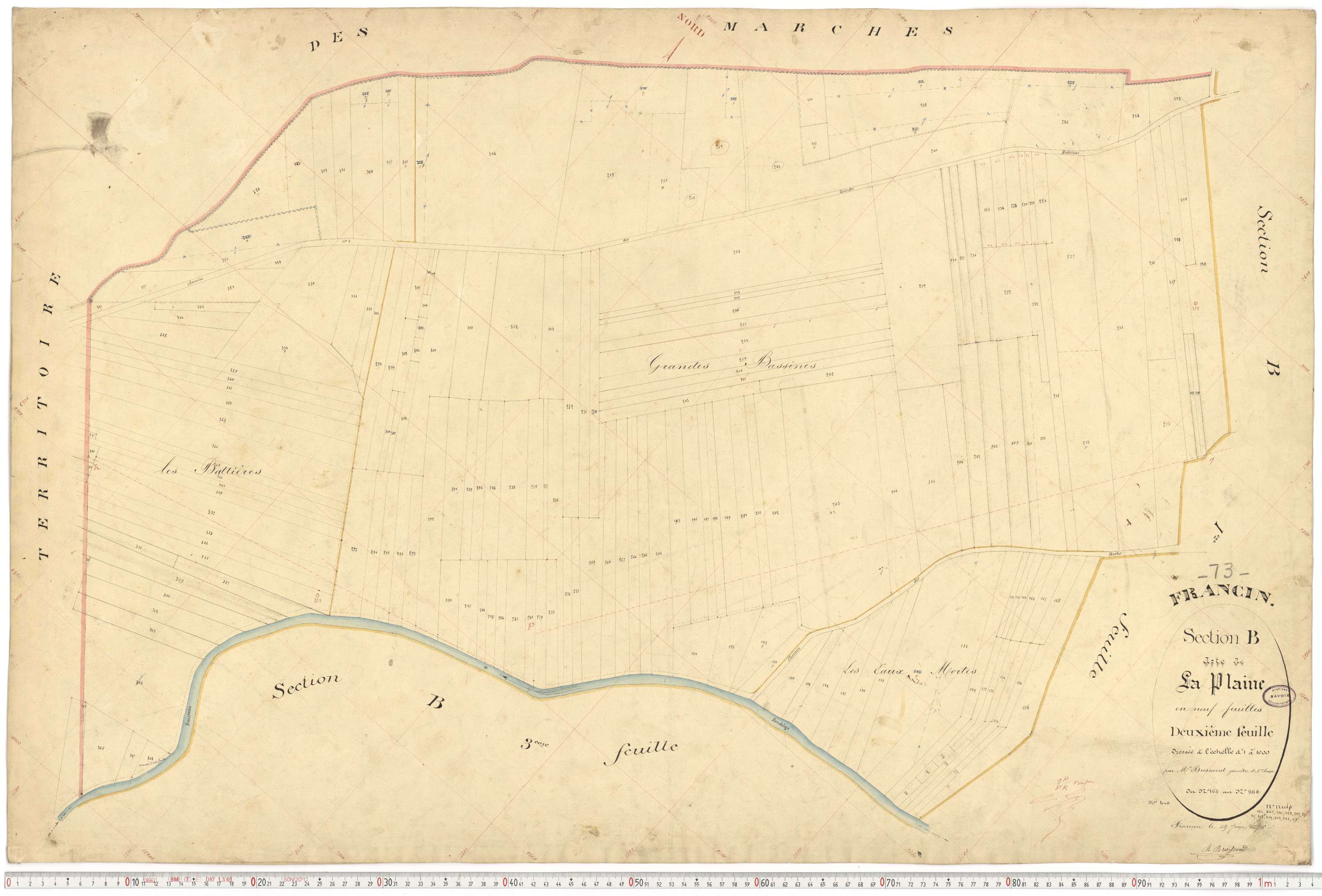 Francin - Cadastre français (1876).