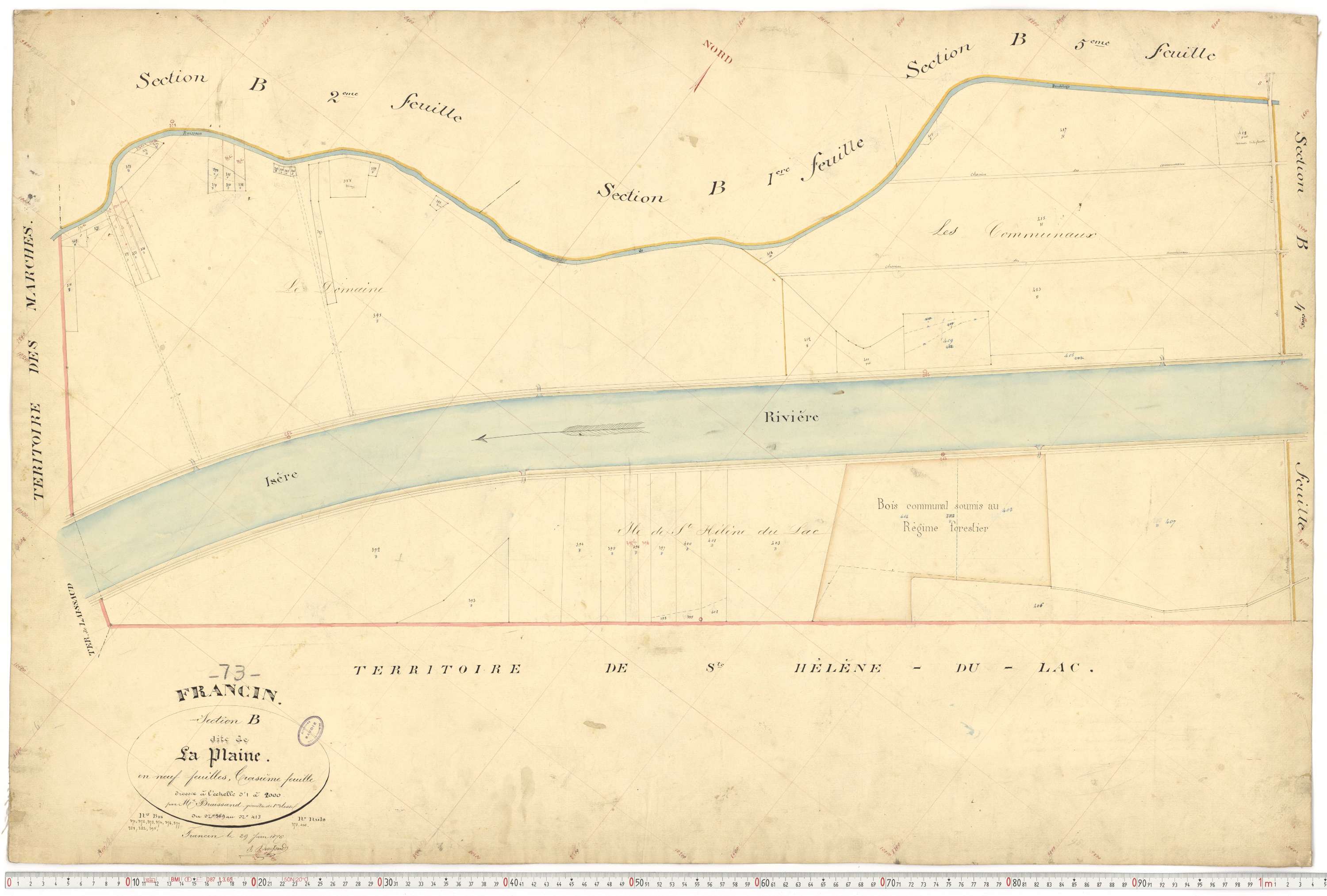 Francin - Cadastre français (1876).