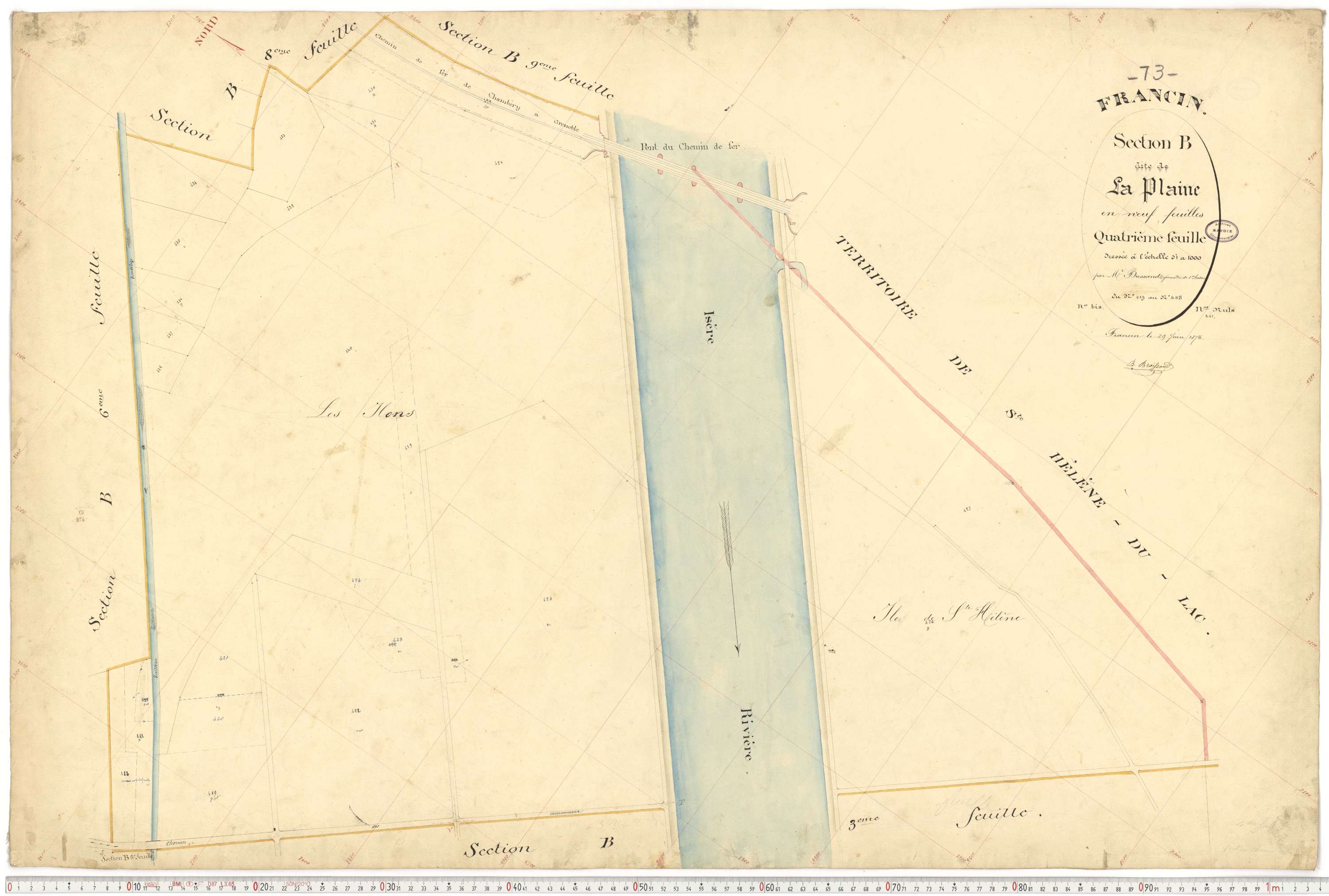 Francin - Cadastre français (1876).
