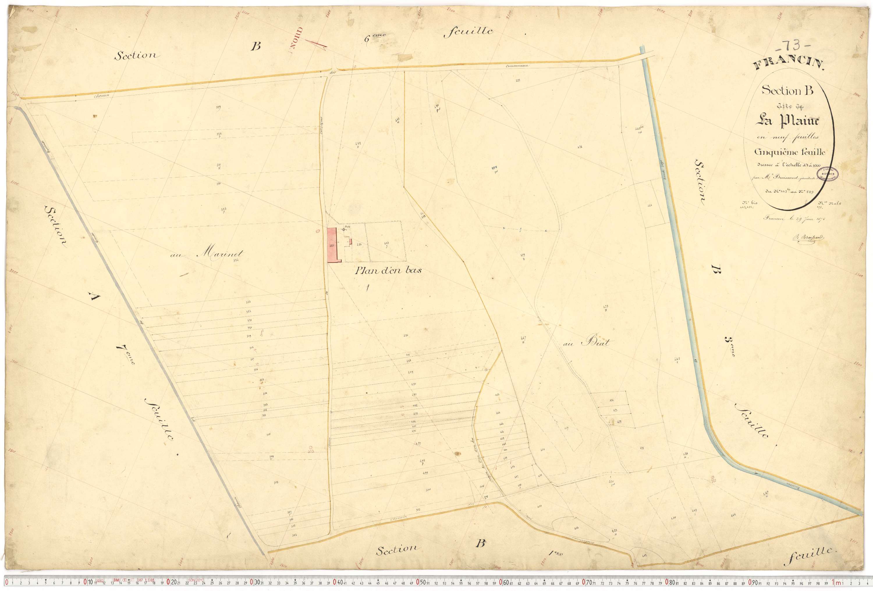 Francin - Cadastre français (1876).