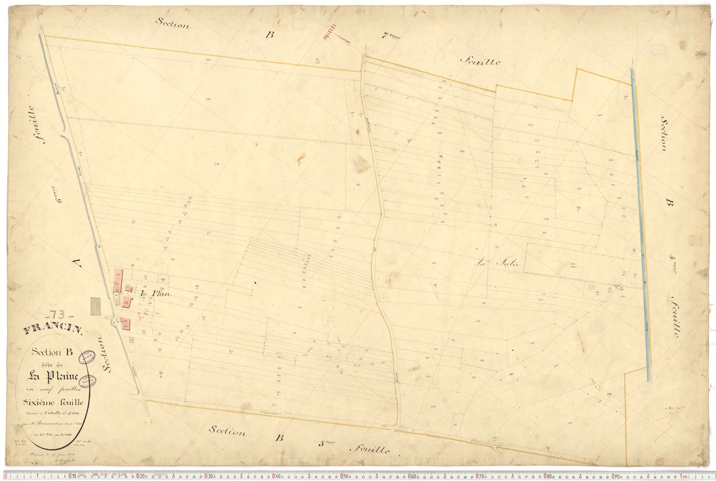 Francin - Cadastre français (1876).