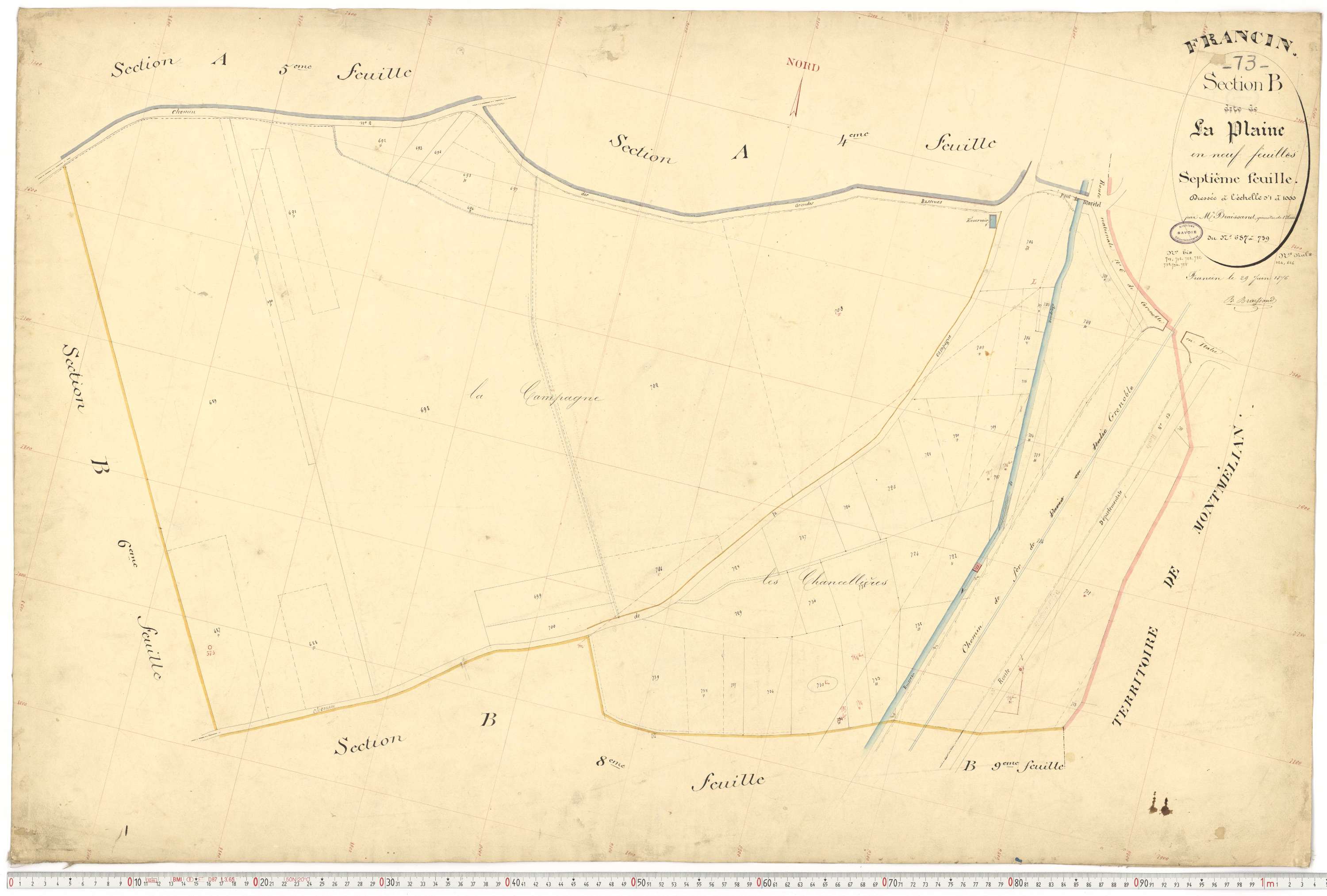 Francin - Cadastre français (1876).