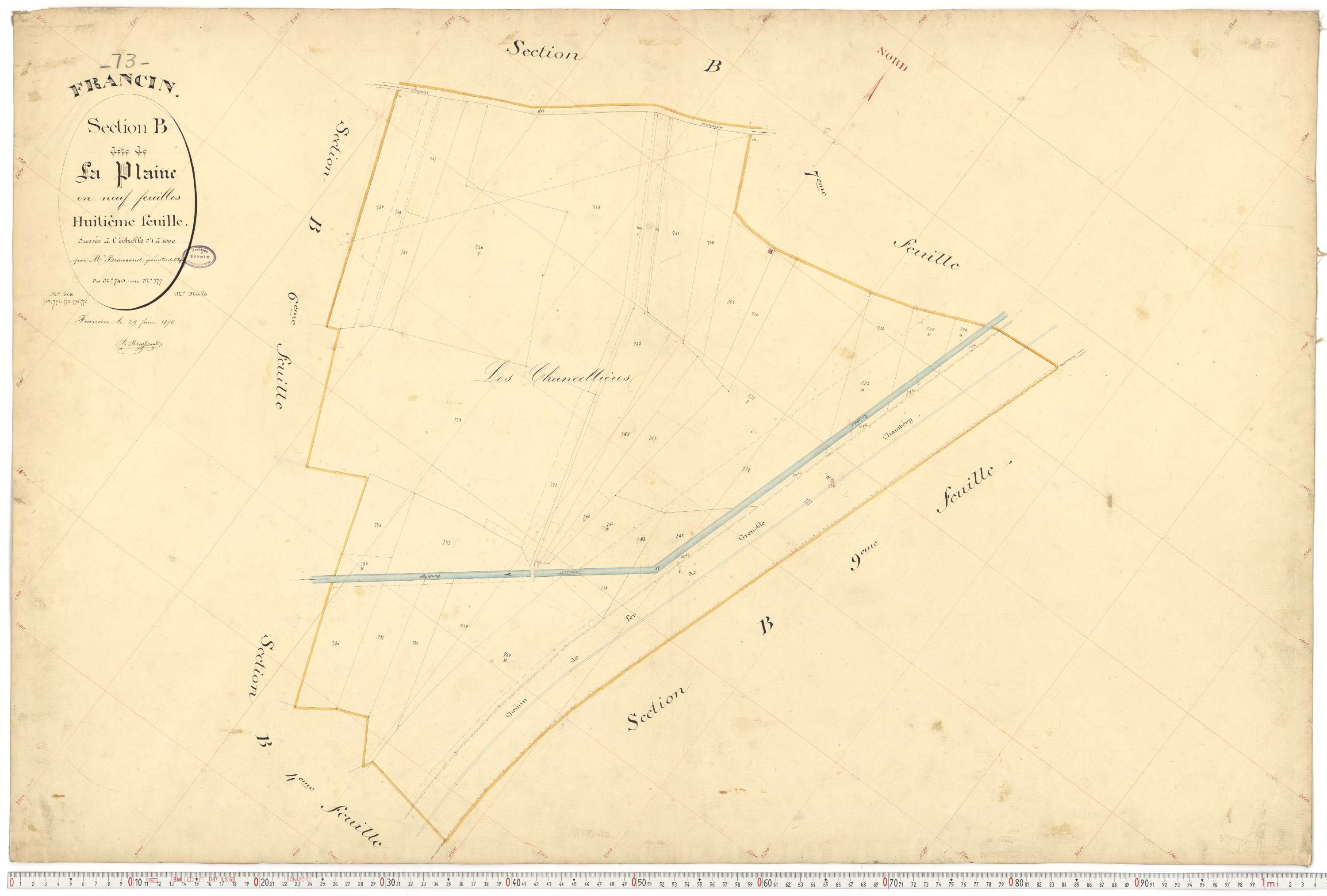Francin - Cadastre français (1876).
