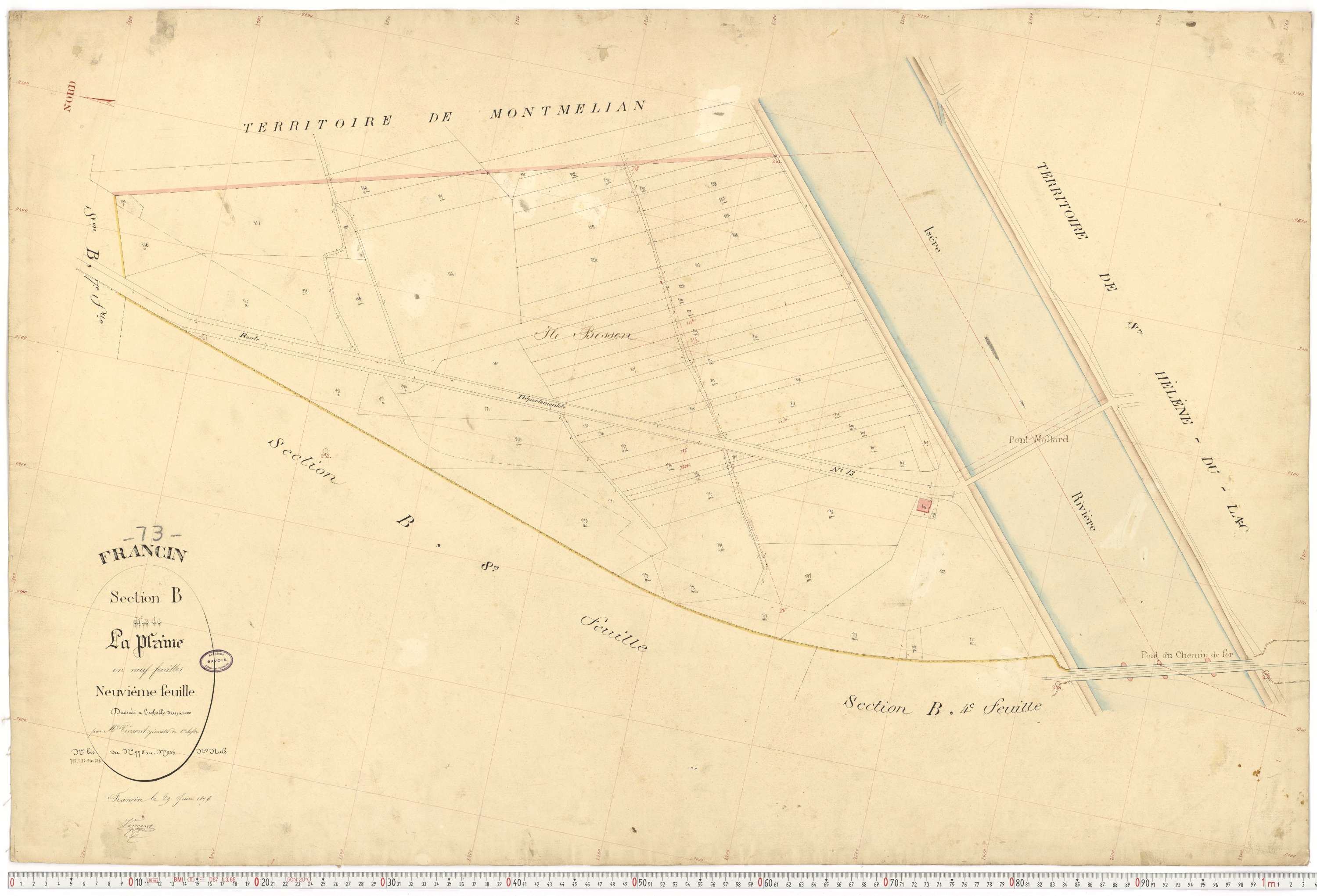 Francin - Cadastre français (1876).