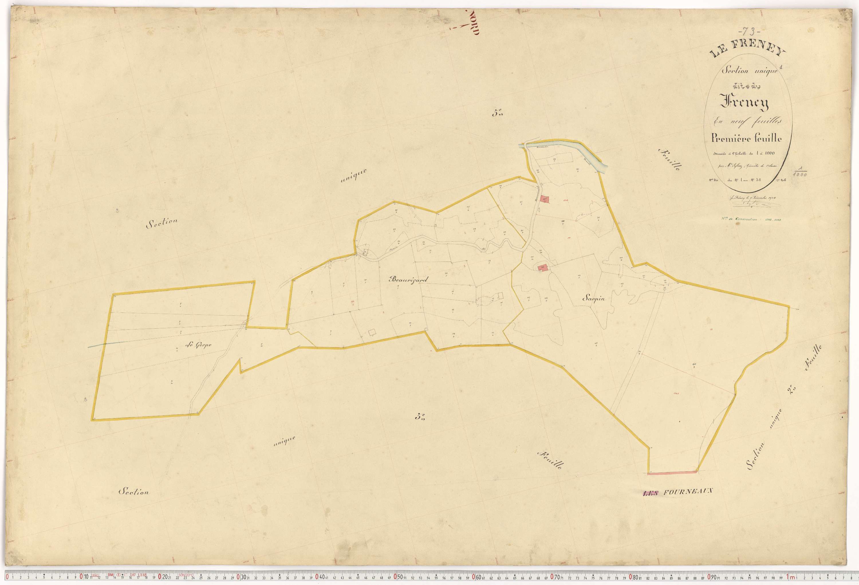 Freney - Plans cadastraux du premier cadastre français.