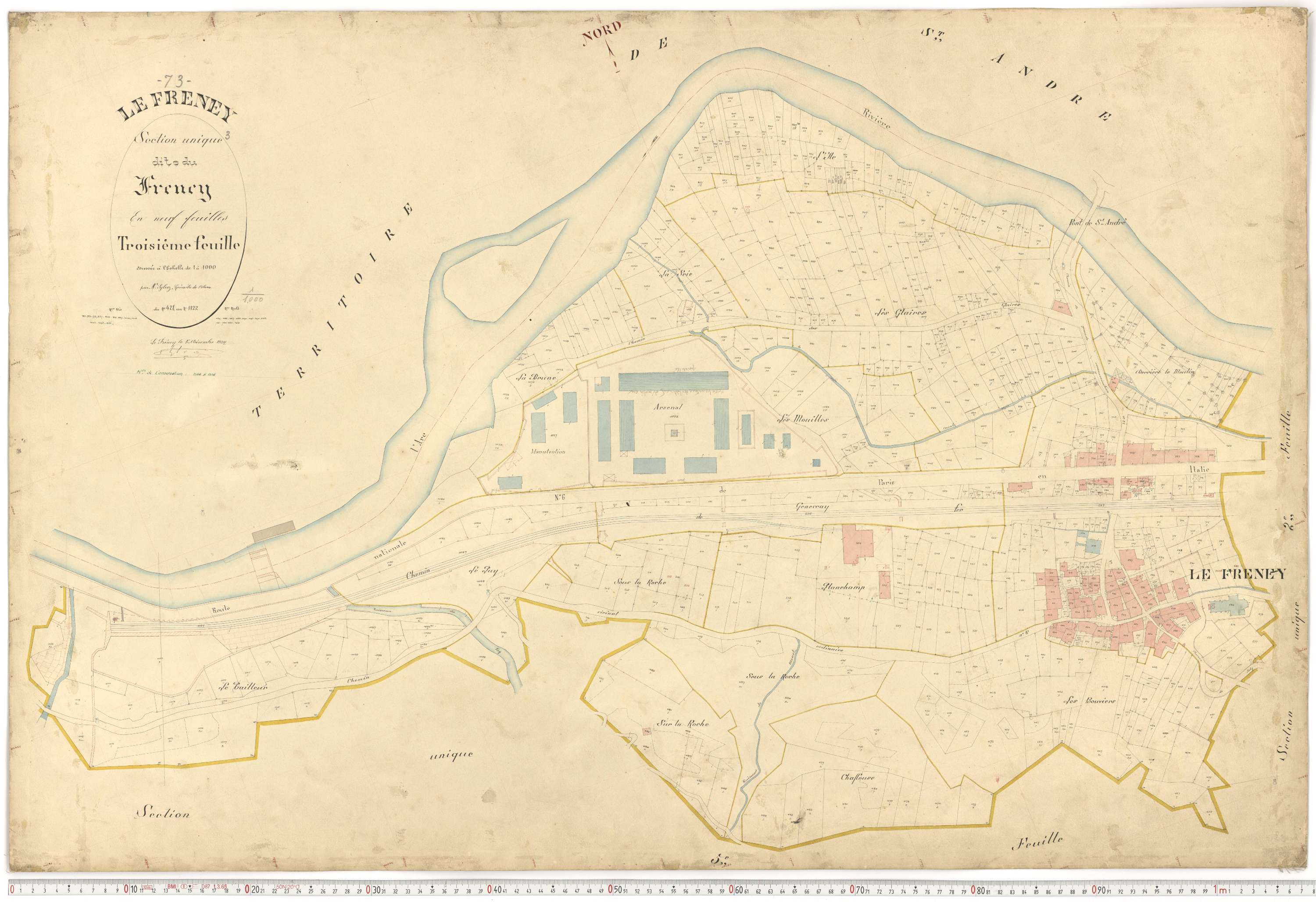 Freney - Plans cadastraux du premier cadastre français.