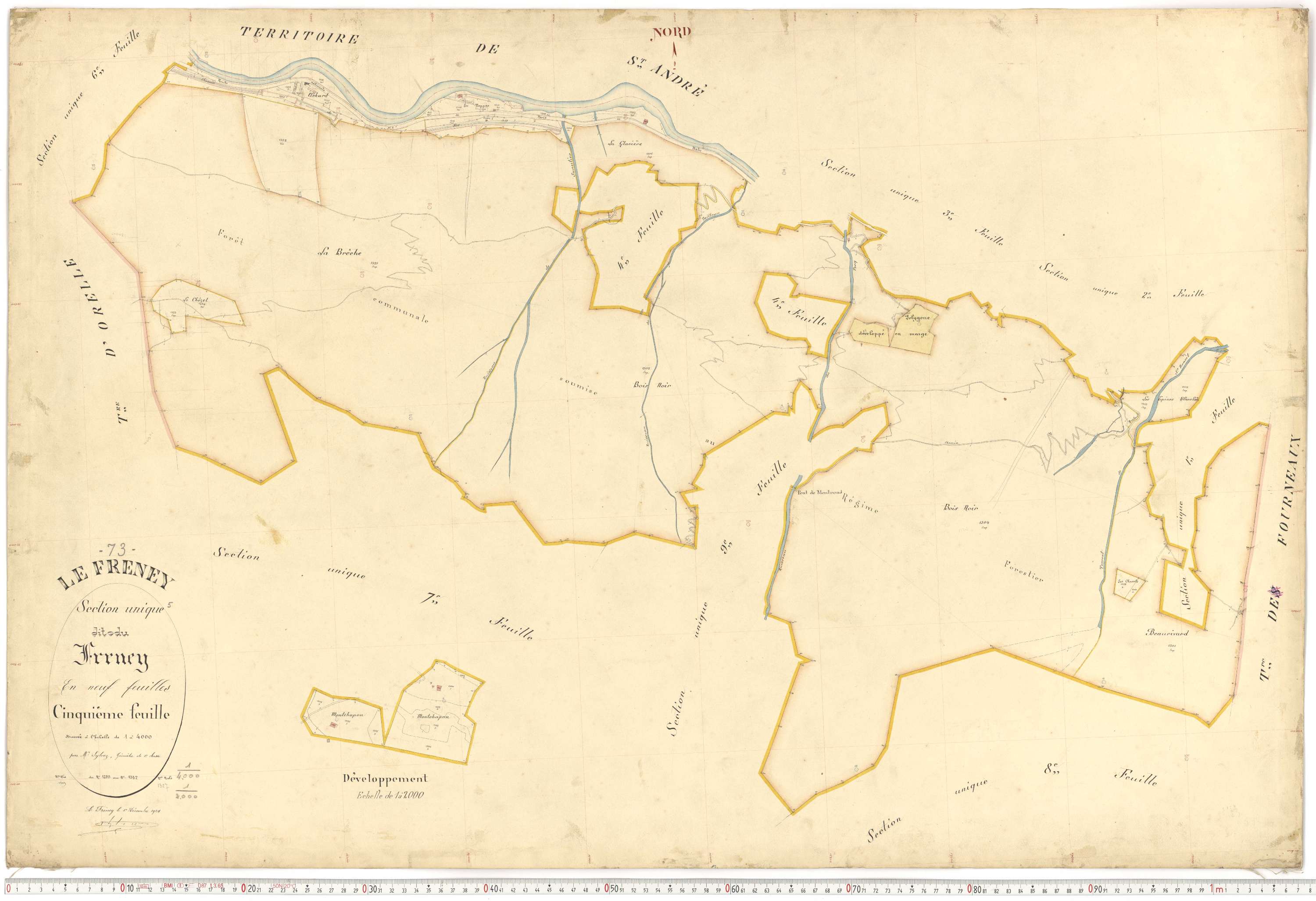 Freney - Plans cadastraux du premier cadastre français.