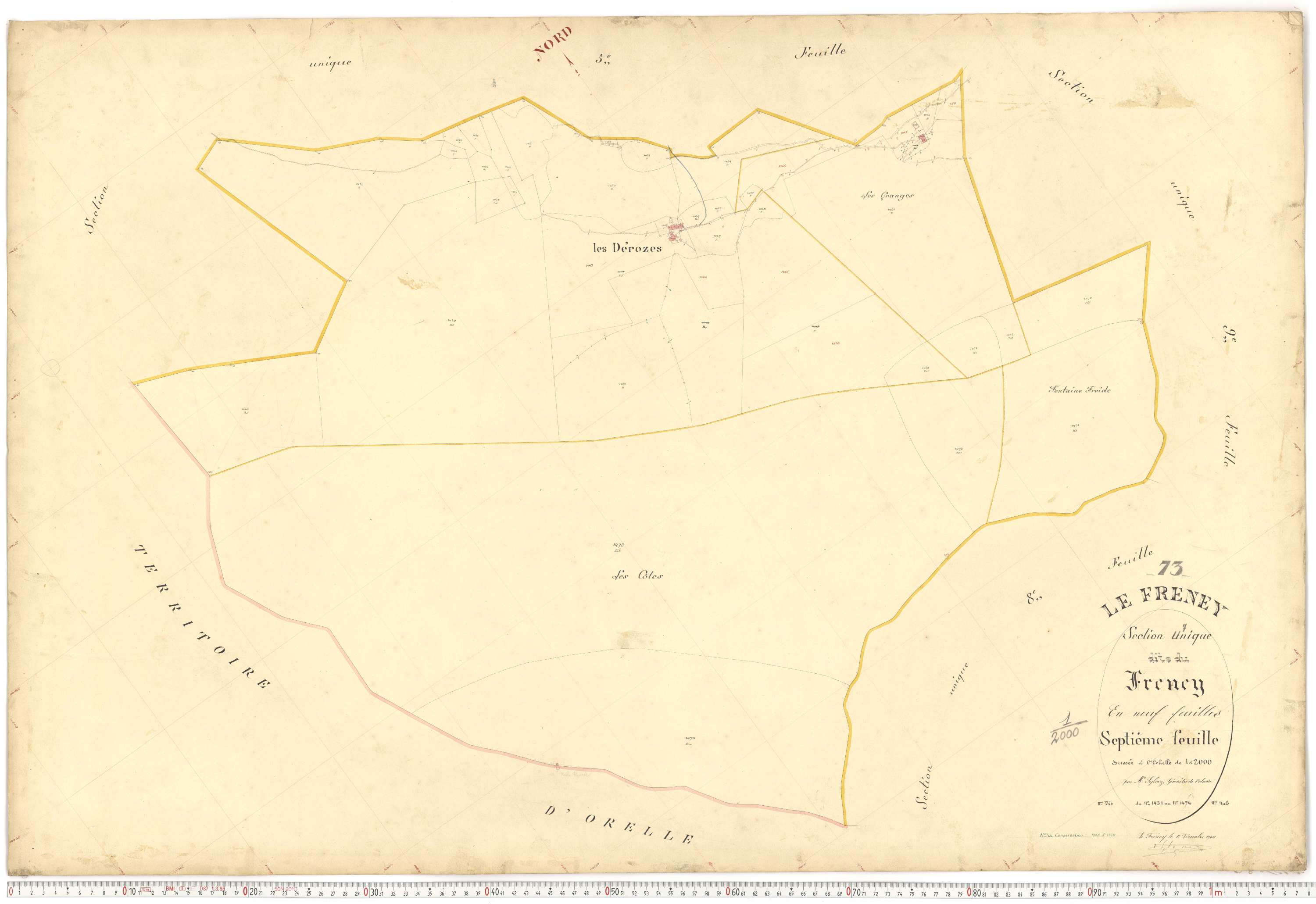 Freney - Plans cadastraux du premier cadastre français.