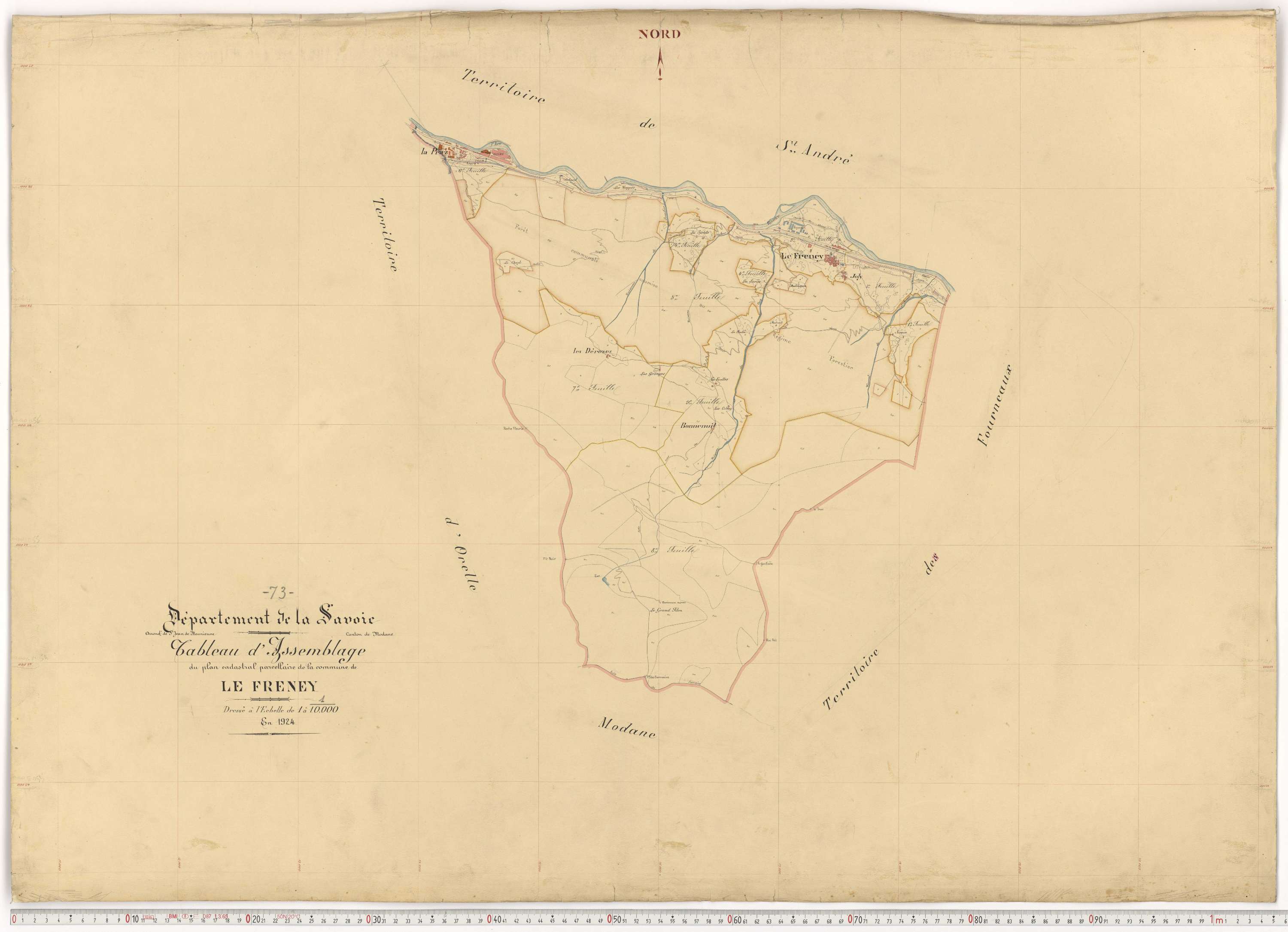 Freney - Plans cadastraux du premier cadastre français.