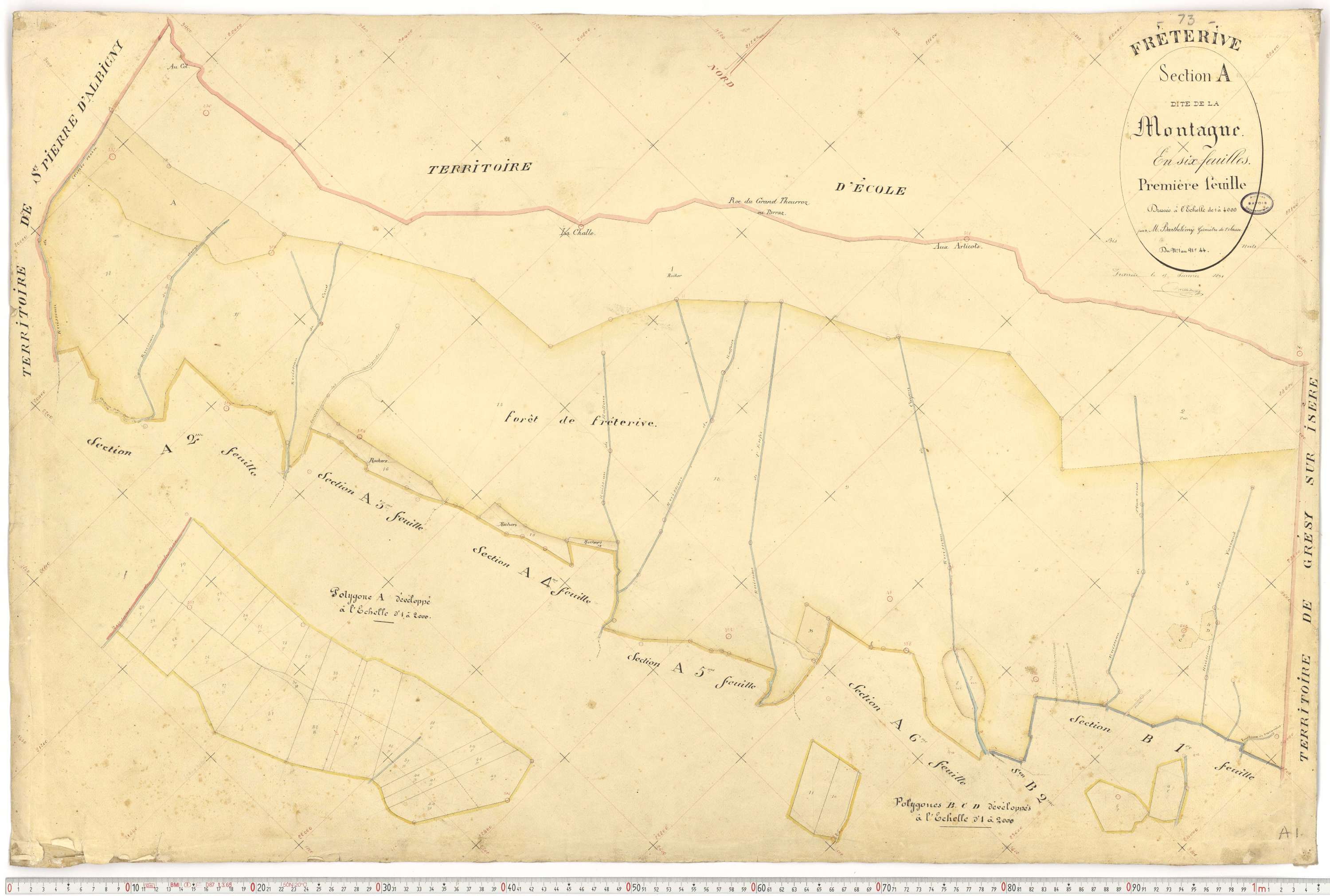 Fréterive - Cadastre français (1891).