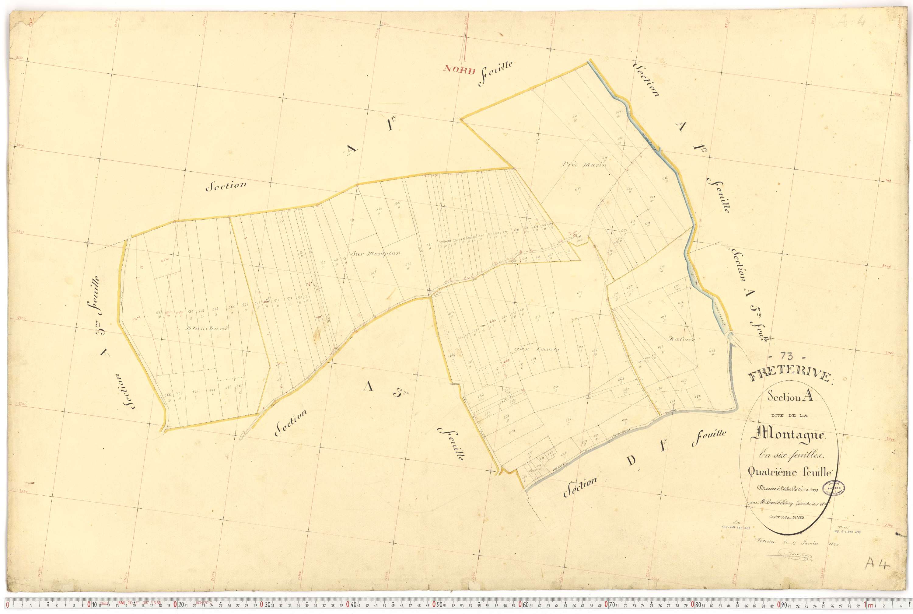 Fréterive - Cadastre français (1891).