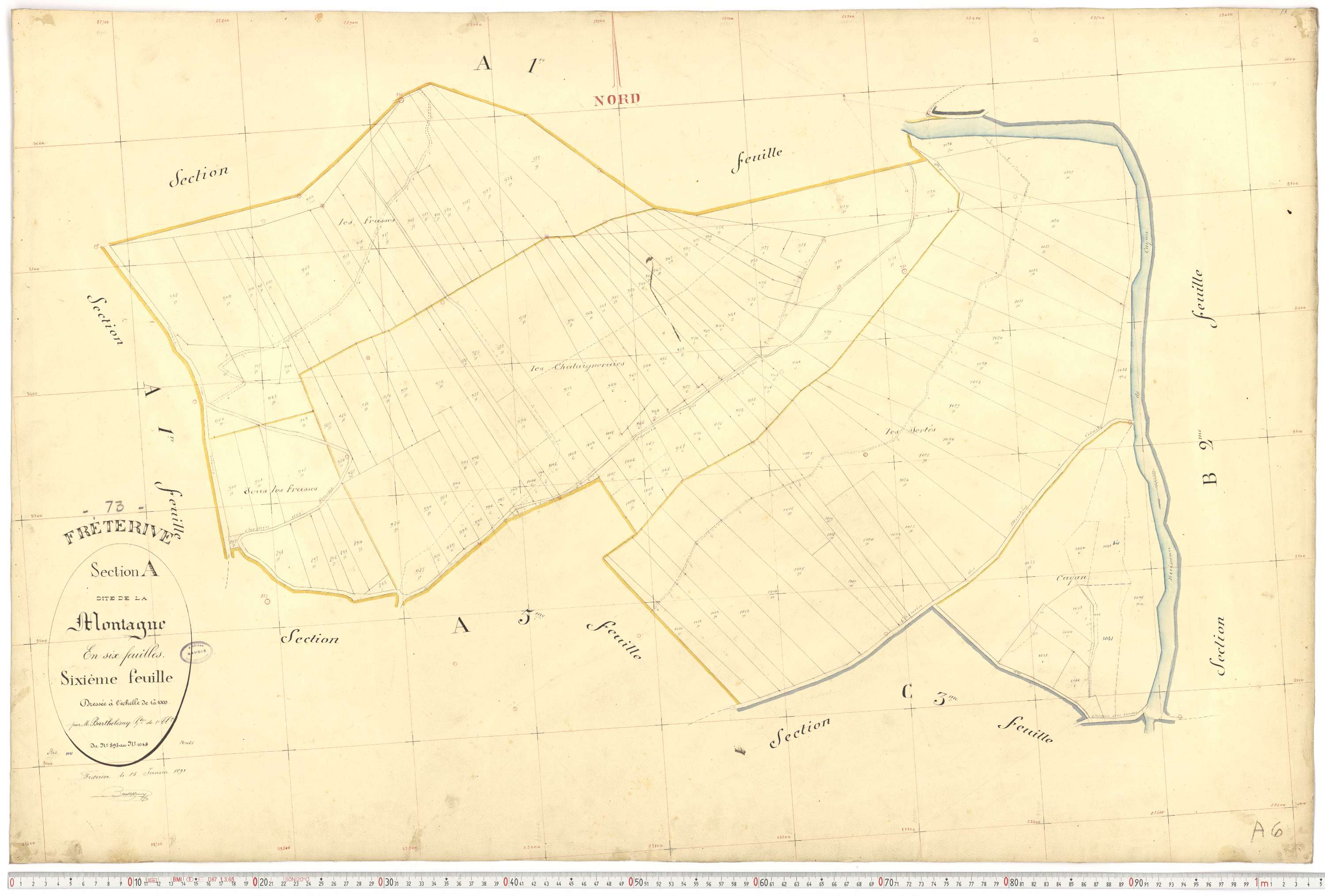 Fréterive - Cadastre français (1891).