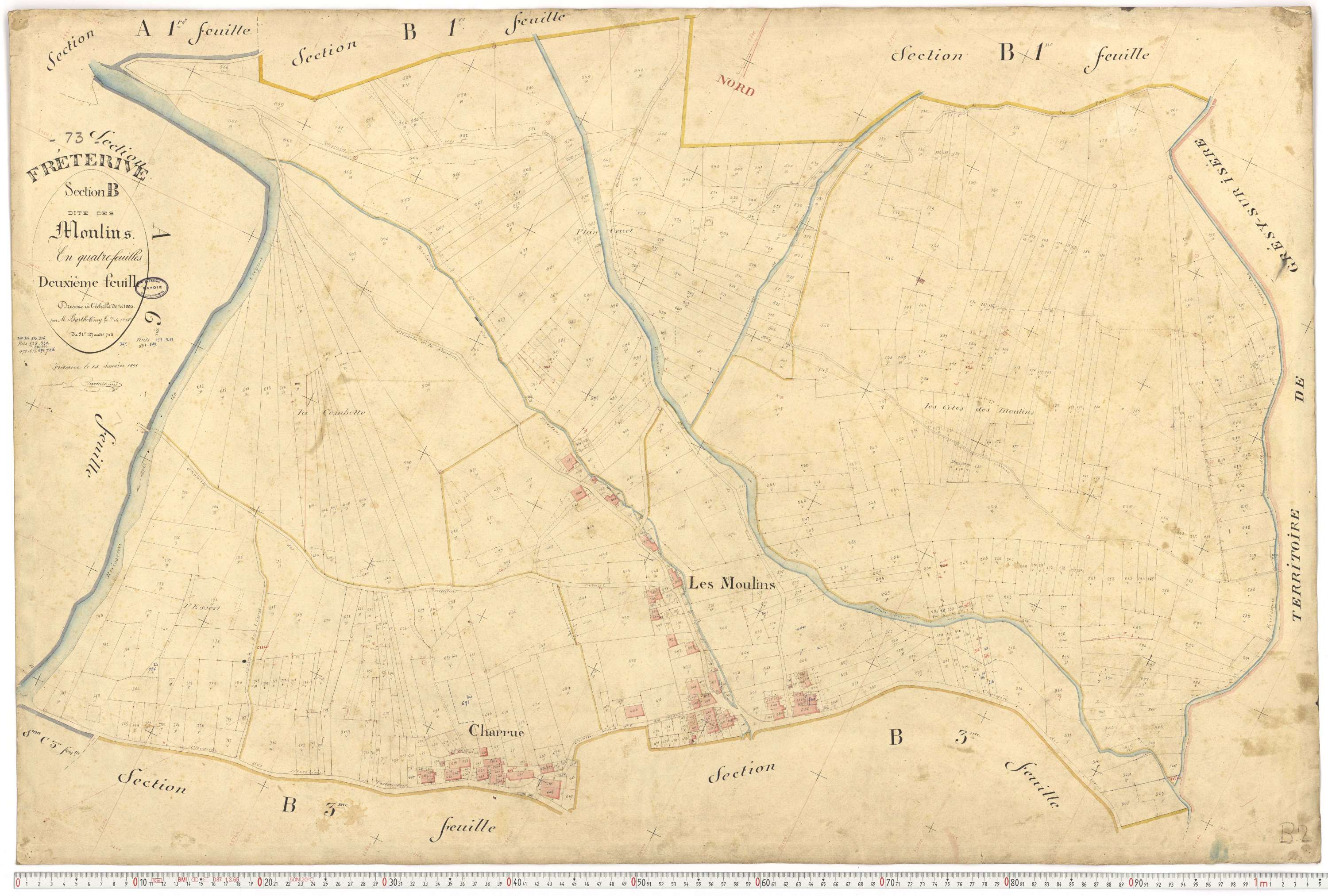 Fréterive - Cadastre français (1891).