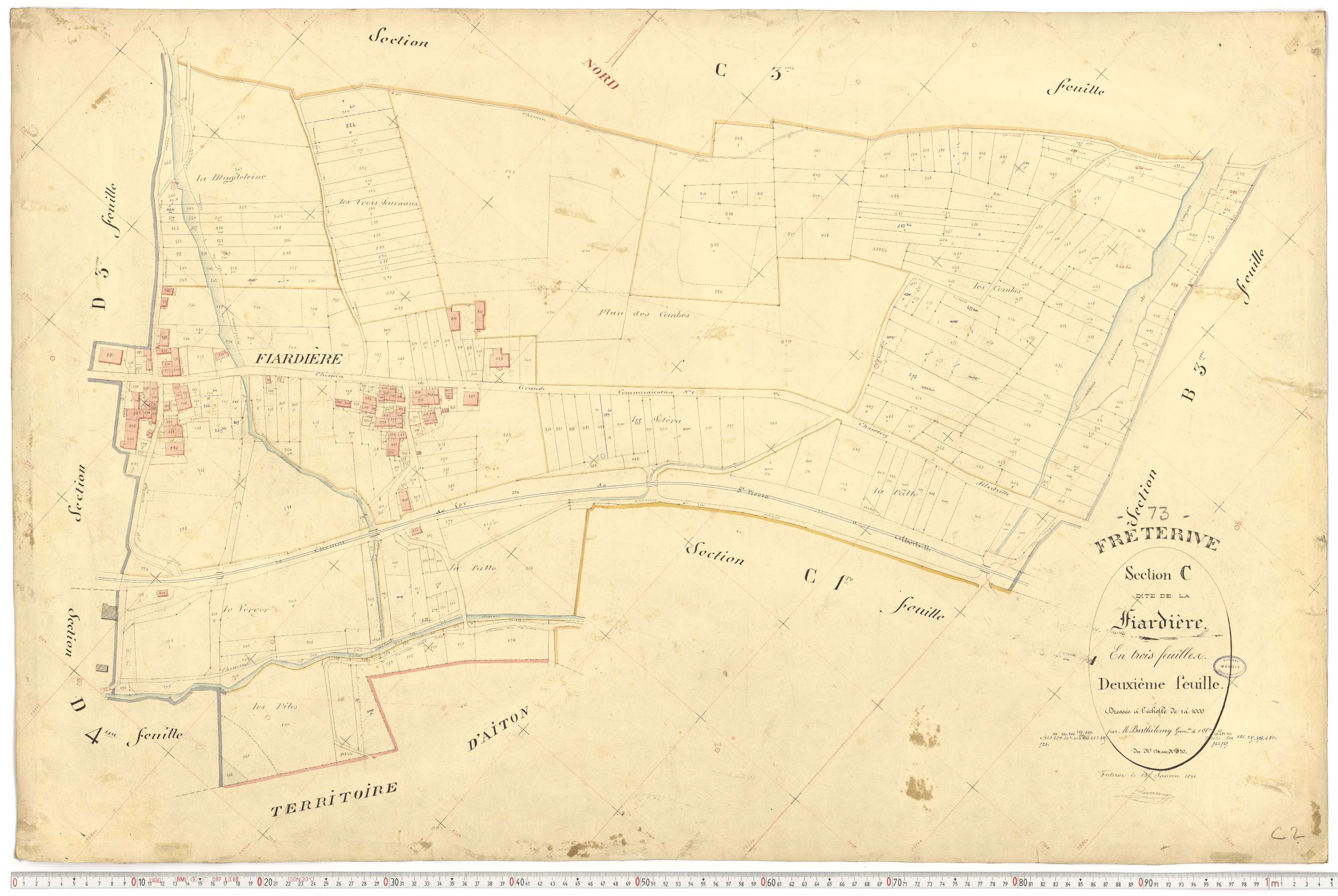 Fréterive - Cadastre français (1891).