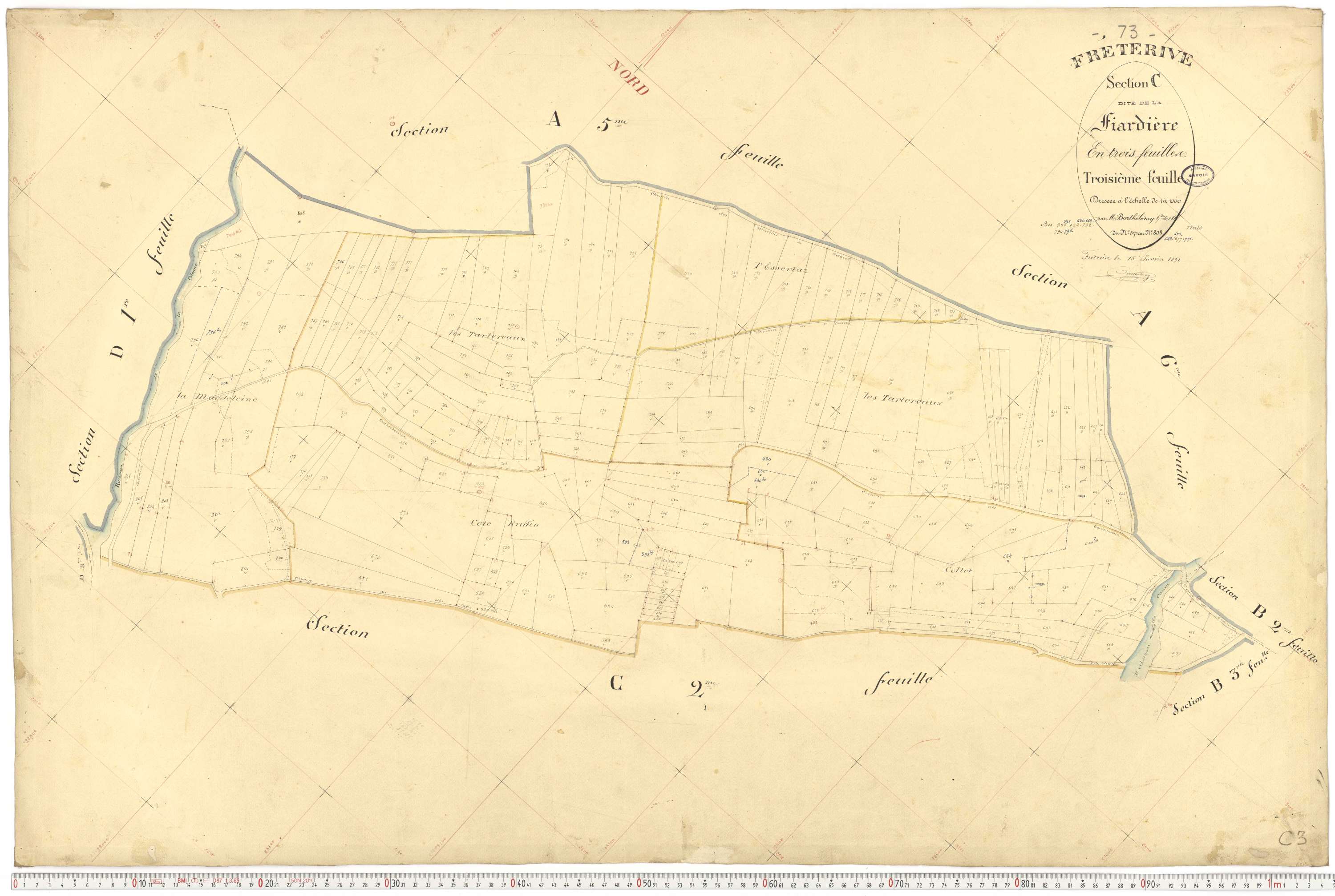 Fréterive - Cadastre français (1891).
