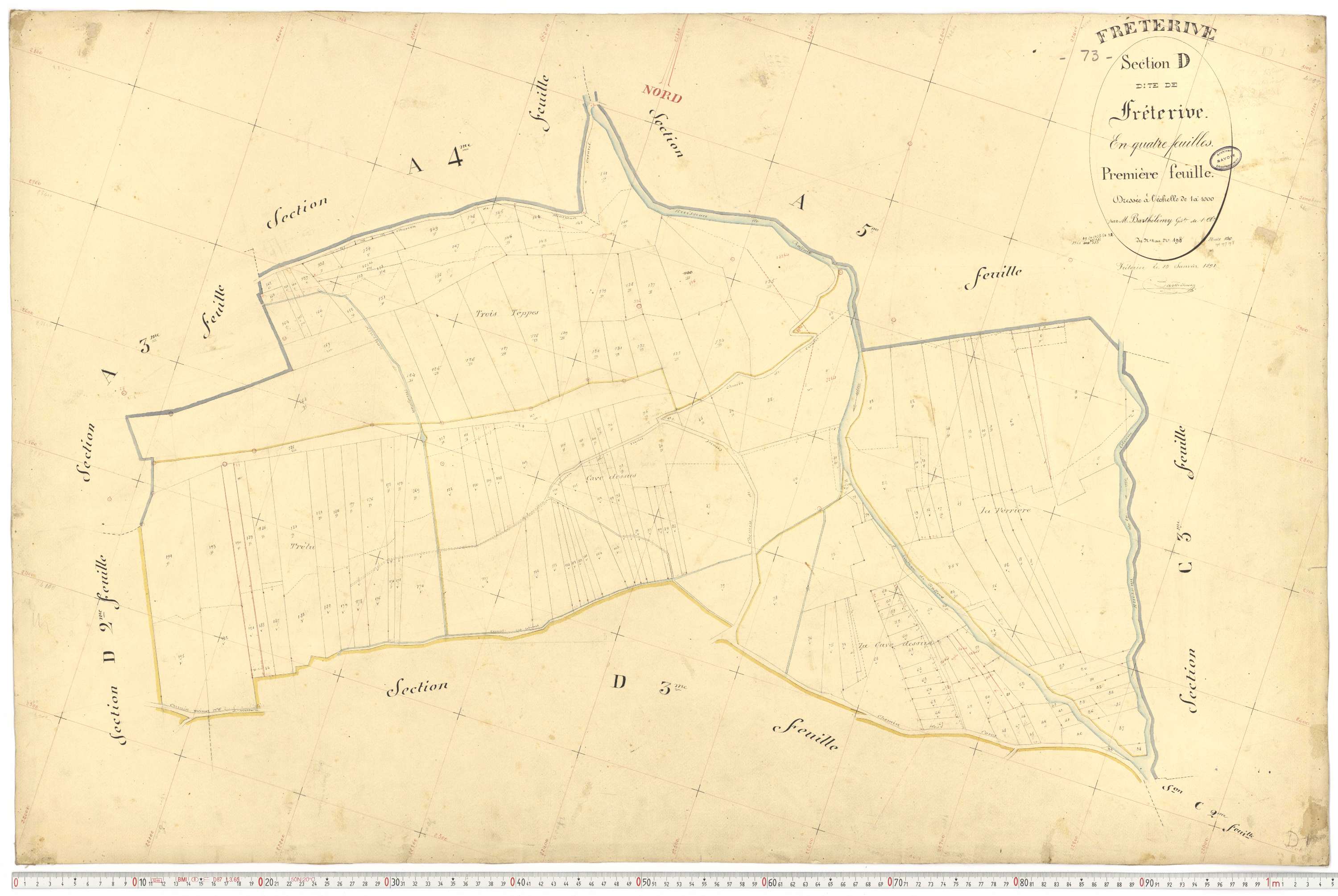 Fréterive - Cadastre français (1891).