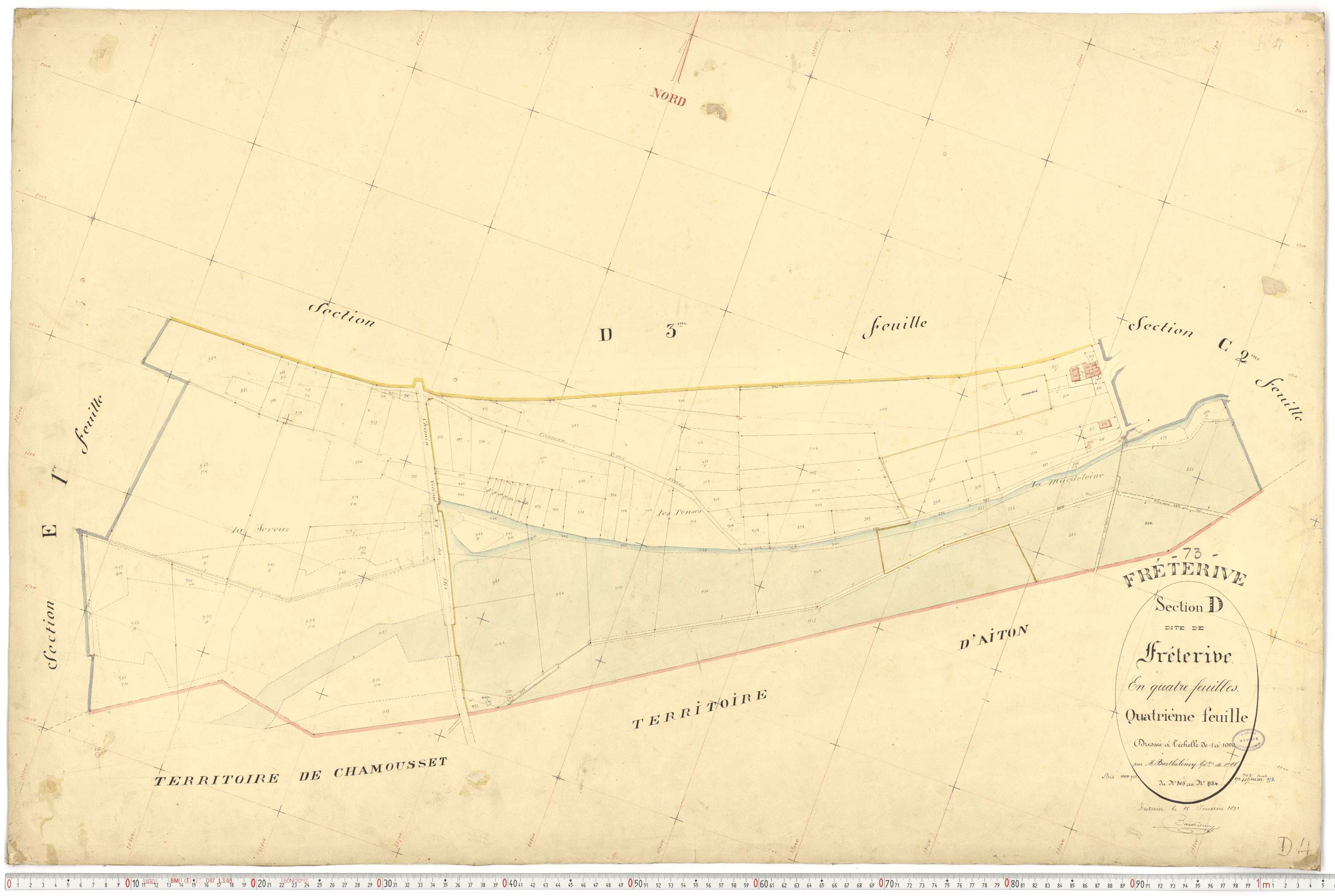 Fréterive - Cadastre français (1891).